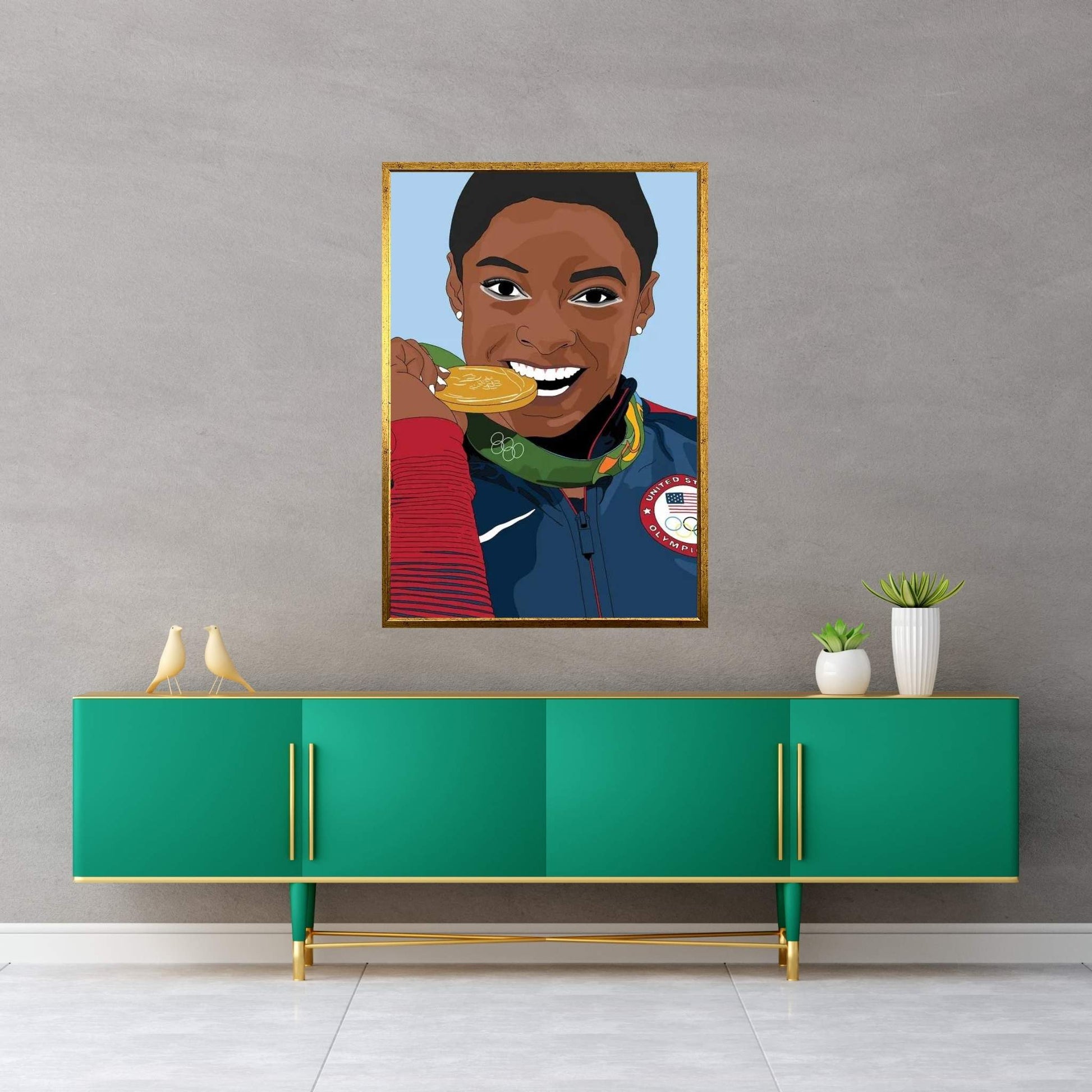 Simone Biles Canvas Wall Art - Y Canvas