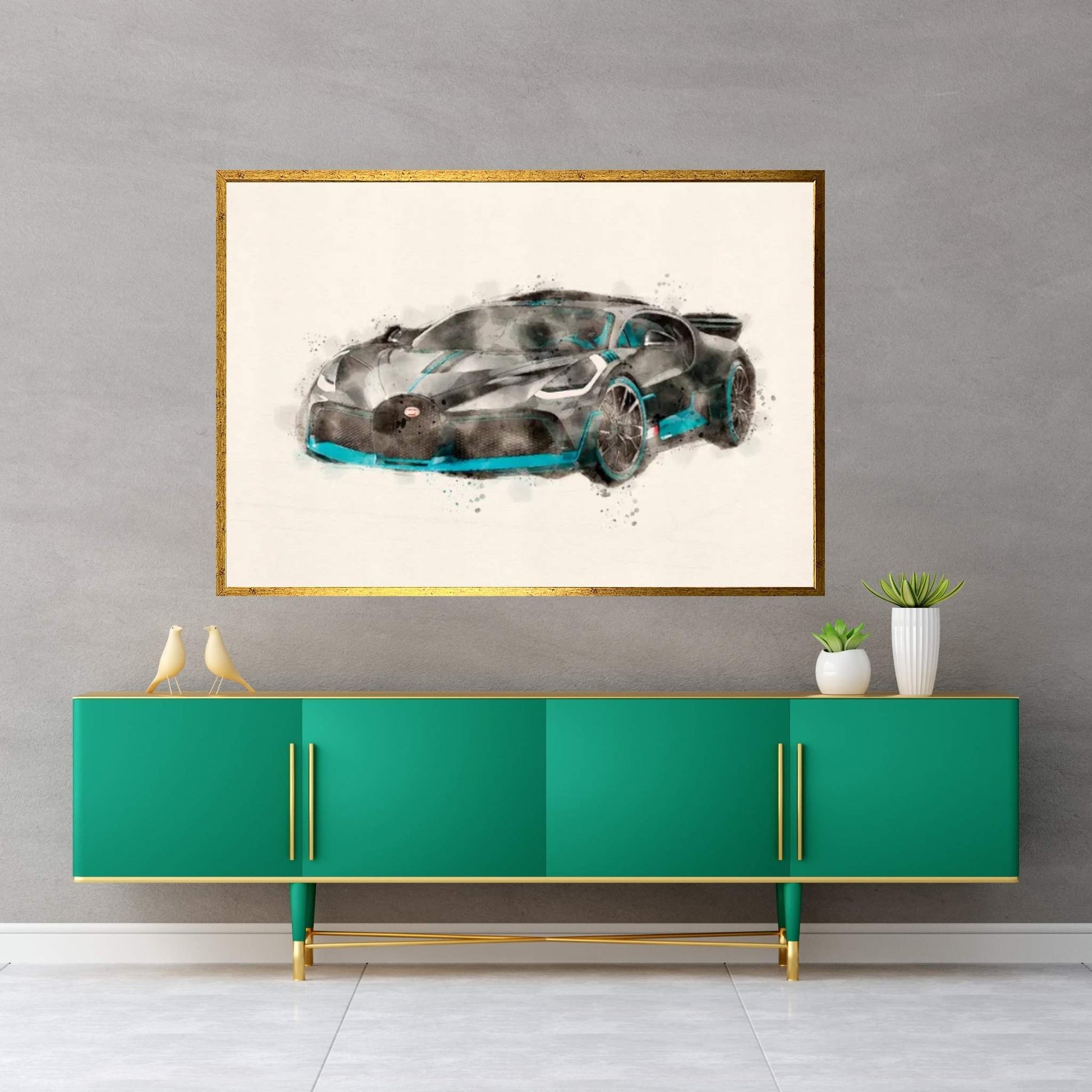 Bugatti Veyron IX Canvas Wall Art - Y Canvas