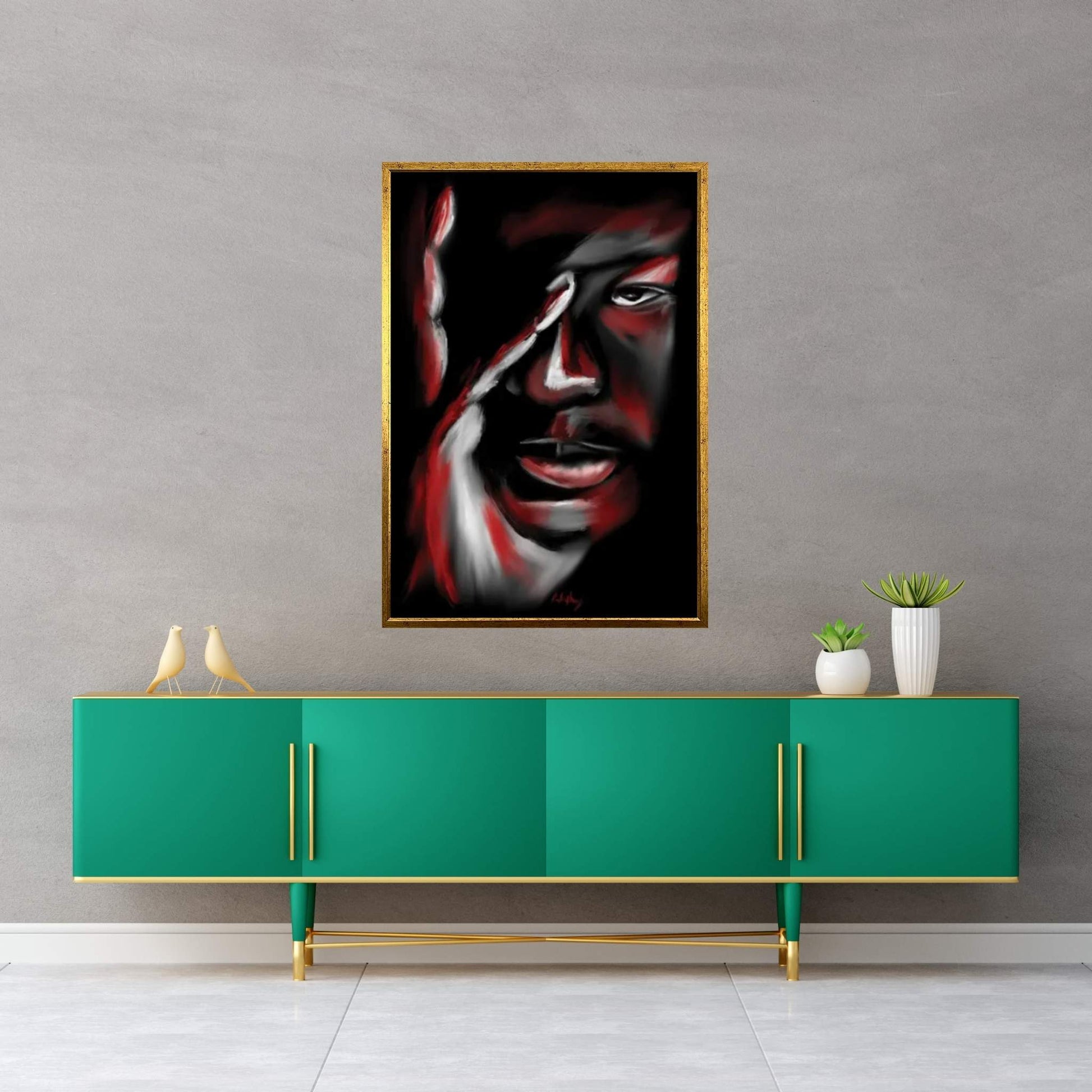 Jordan Serious Canvas Wall Art - Y Canvas