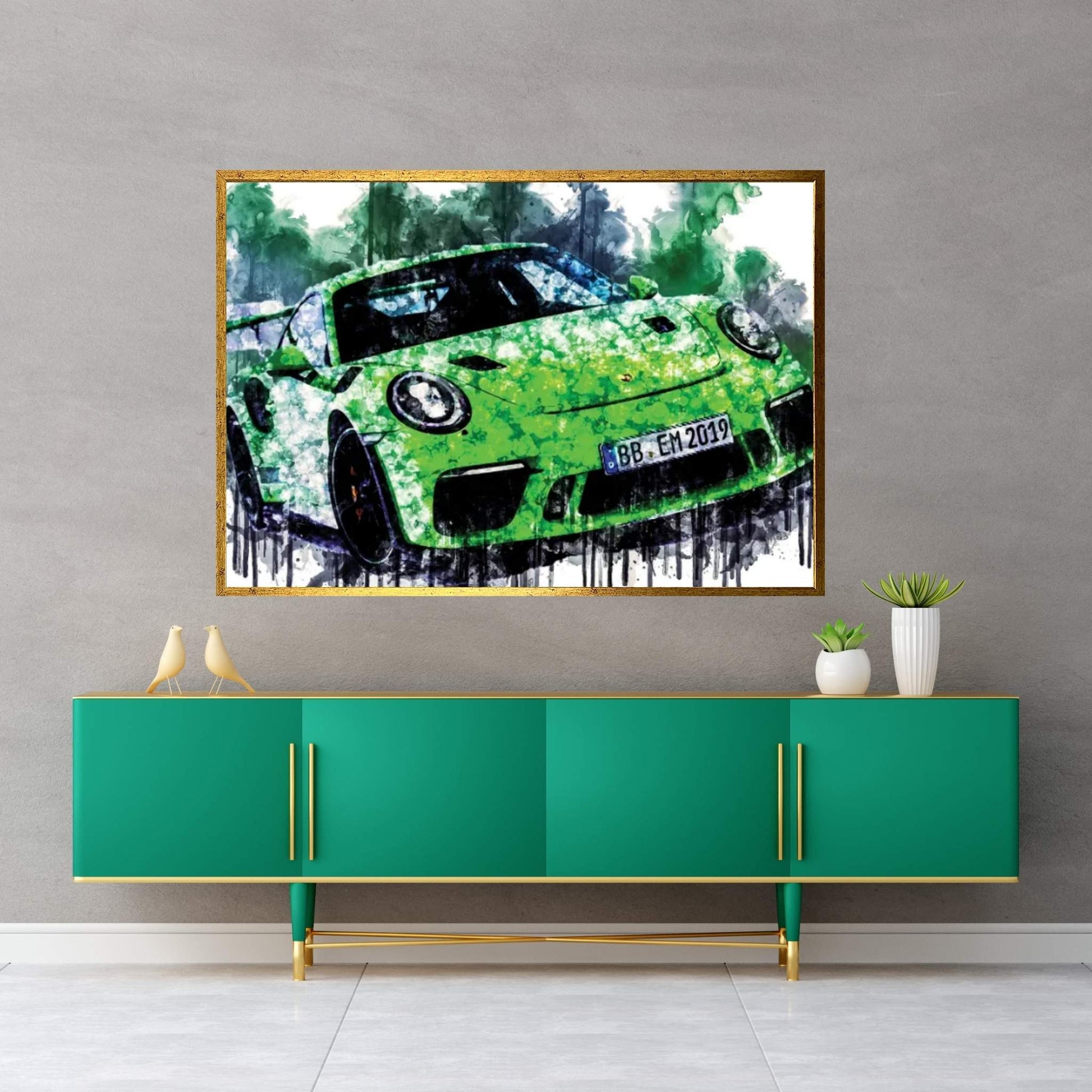 Car 2018 Porsche 911 GT3 RS Canvas Wall Art - Y Canvas