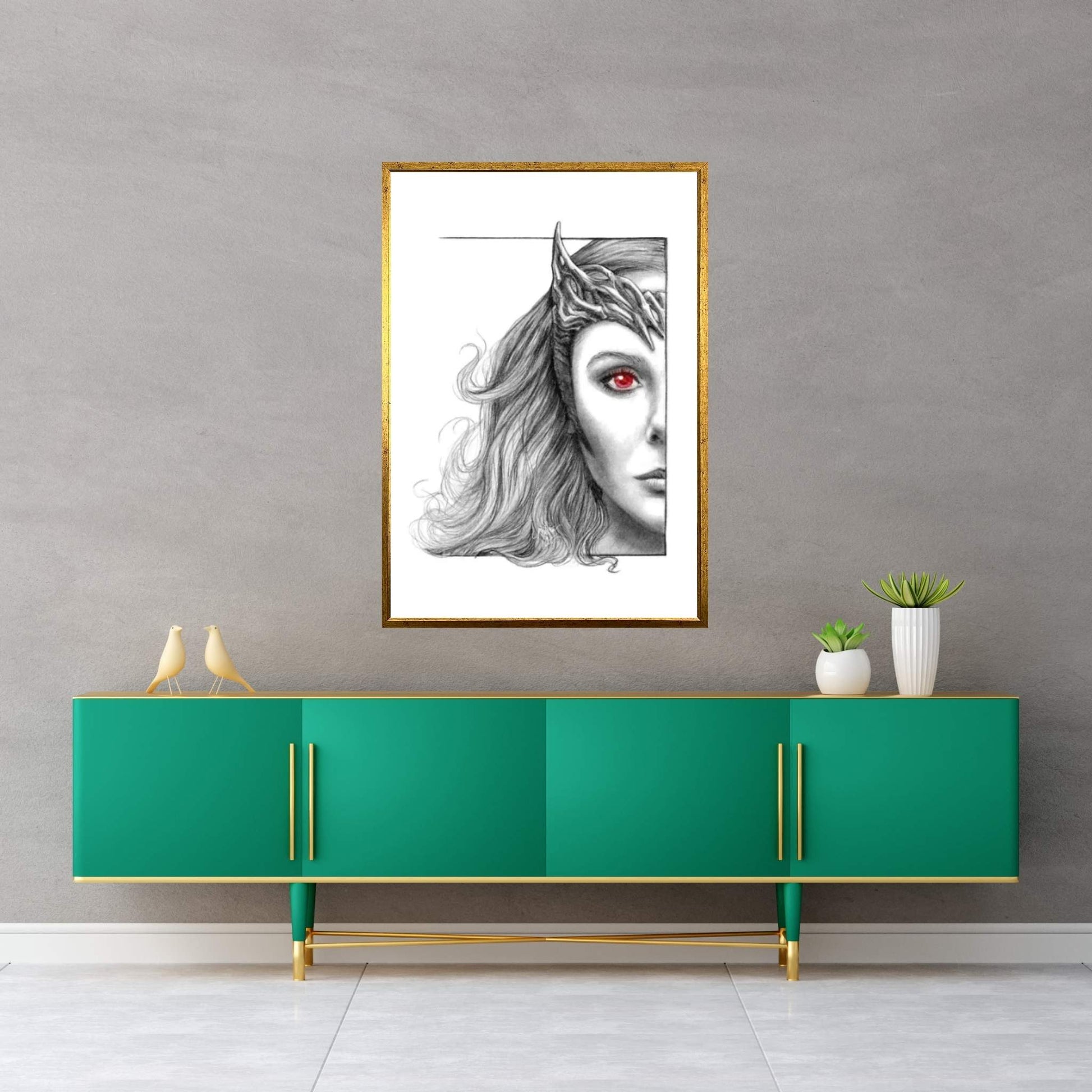Scarlet Witch Canvas Wall Art - Y Canvas