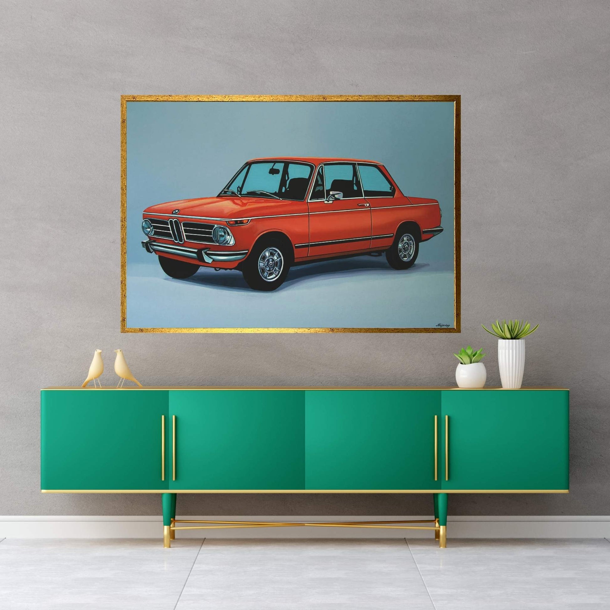 BMW 2002 1968 Canvas Wall Art - Y Canvas