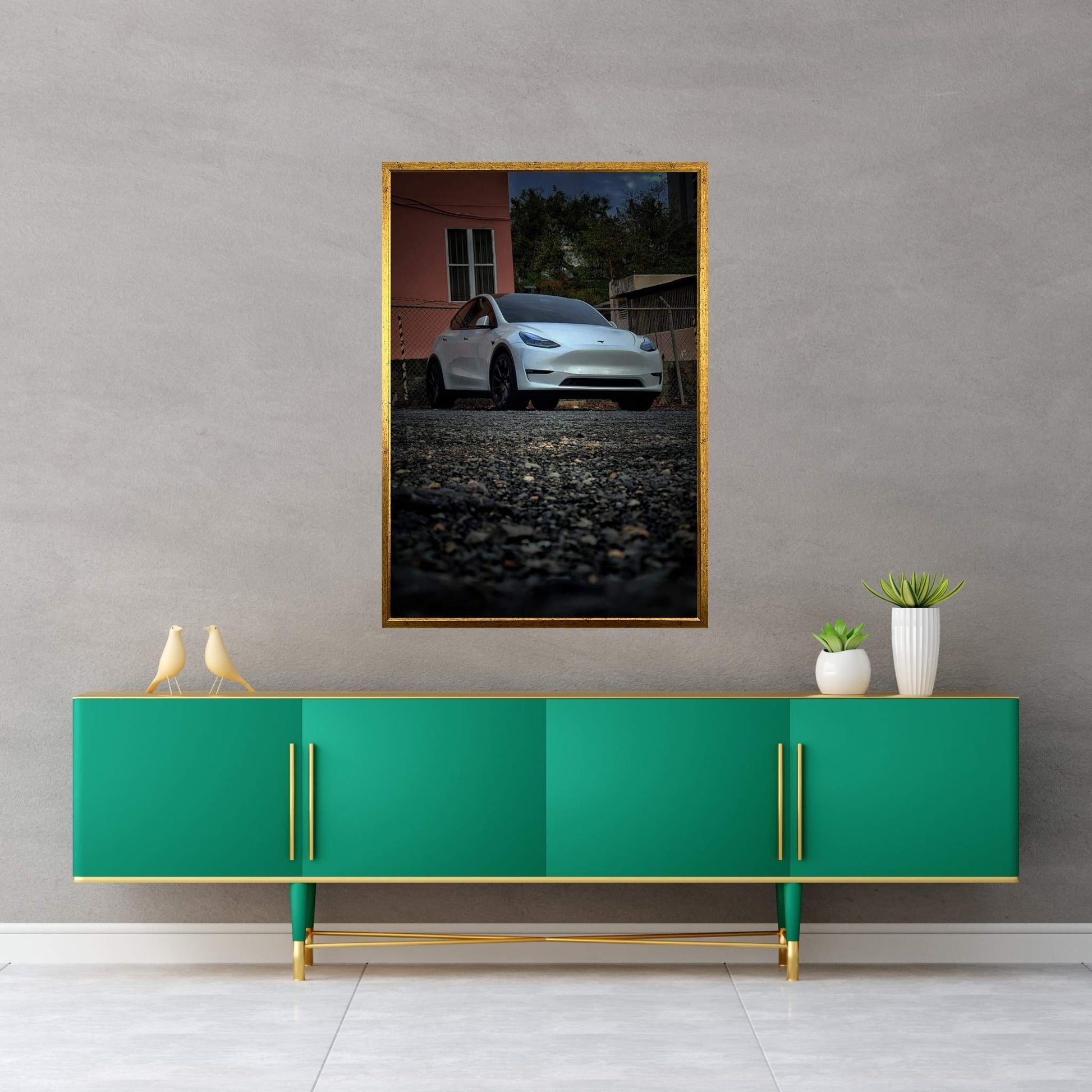 Tesla Canvas Wall Art - Y Canvas