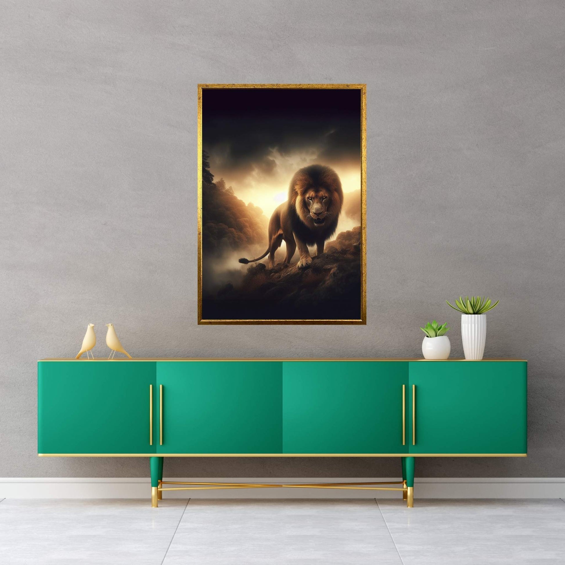 Lion Animal Canvas Wall Art Home Decor - Y Canvas