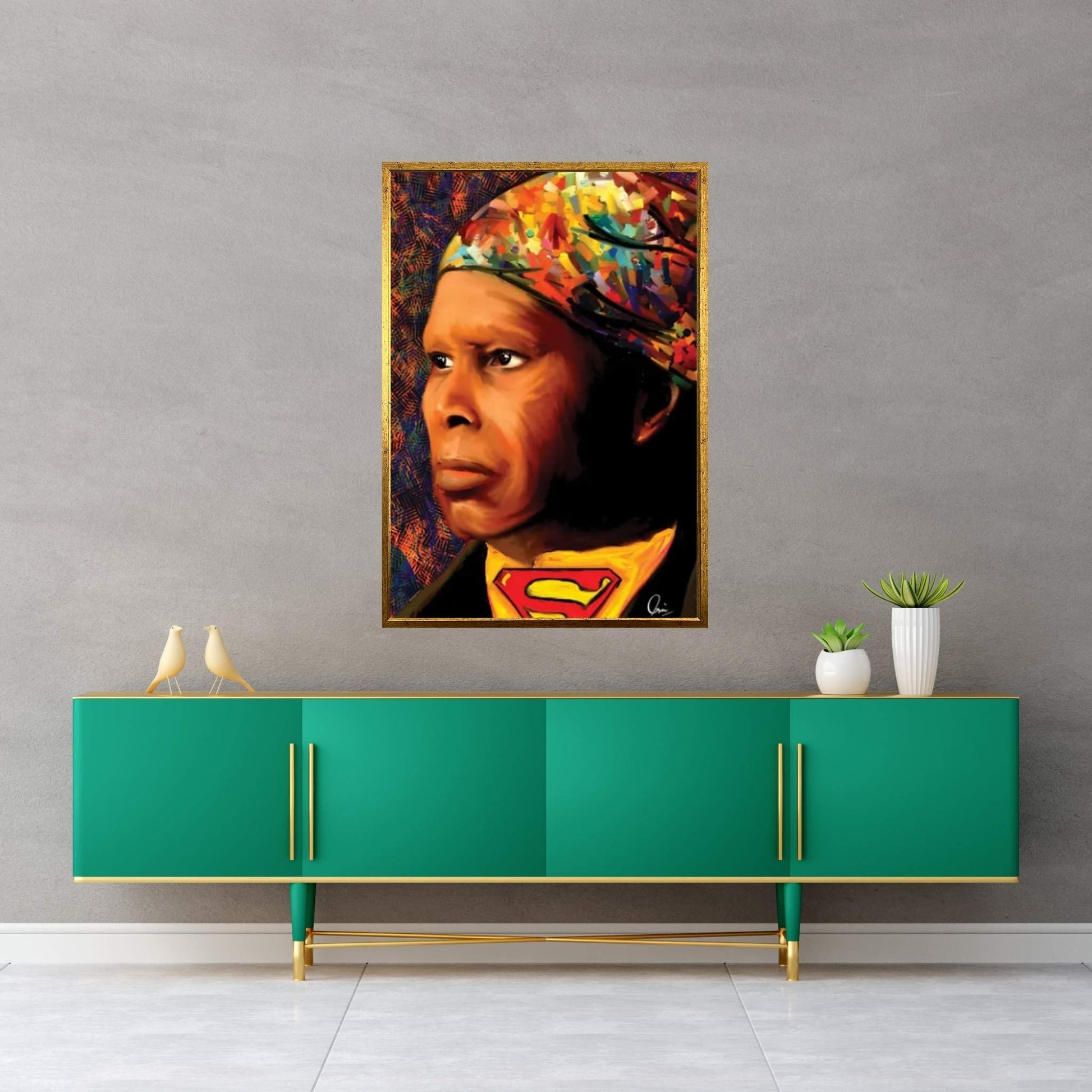 Harriet Tubman SuperHero Canvas Wall Art - Y Canvas