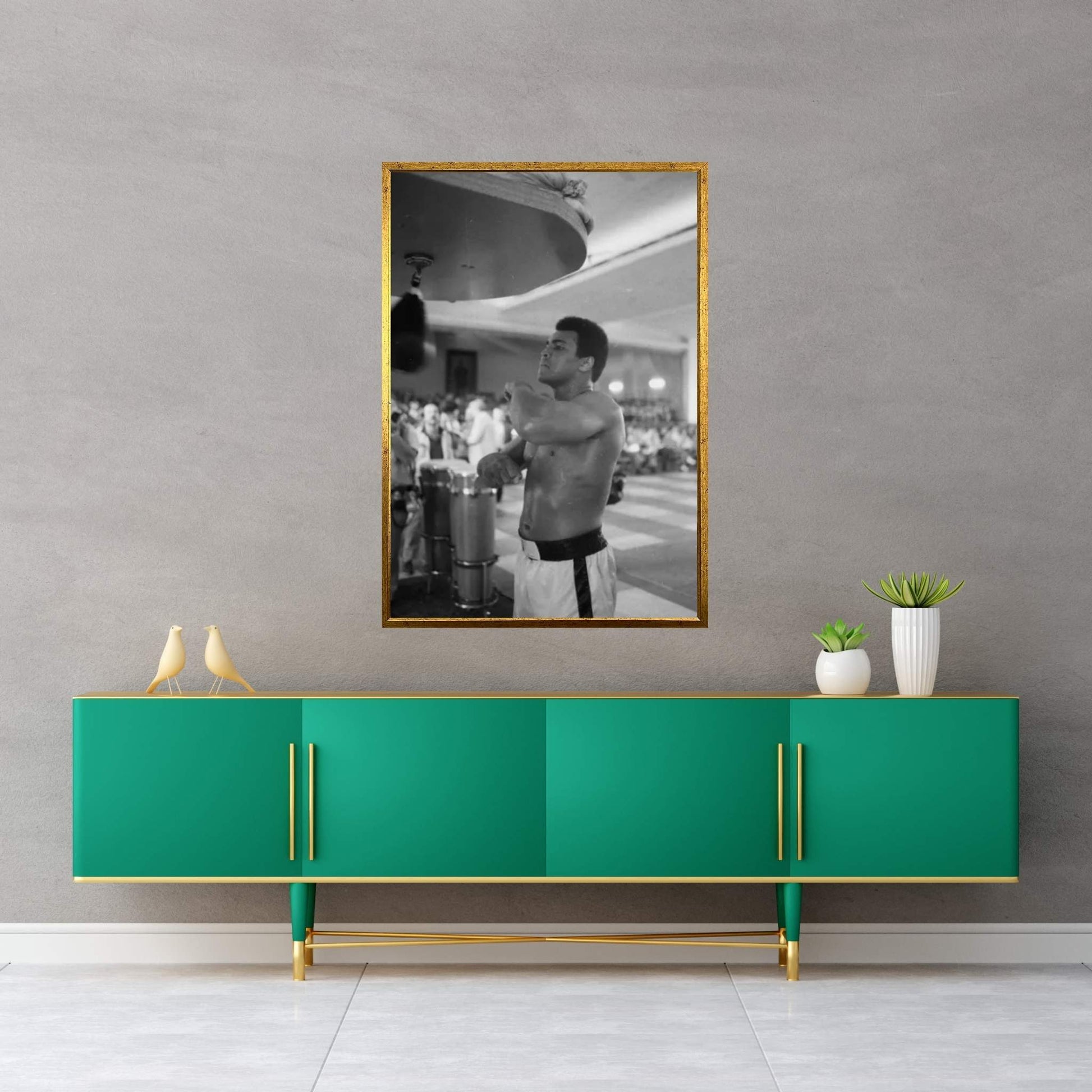 Speed Bag Work At Rumble In The Jungle™ Training Session V Canvas Wall Art - Y Canvas