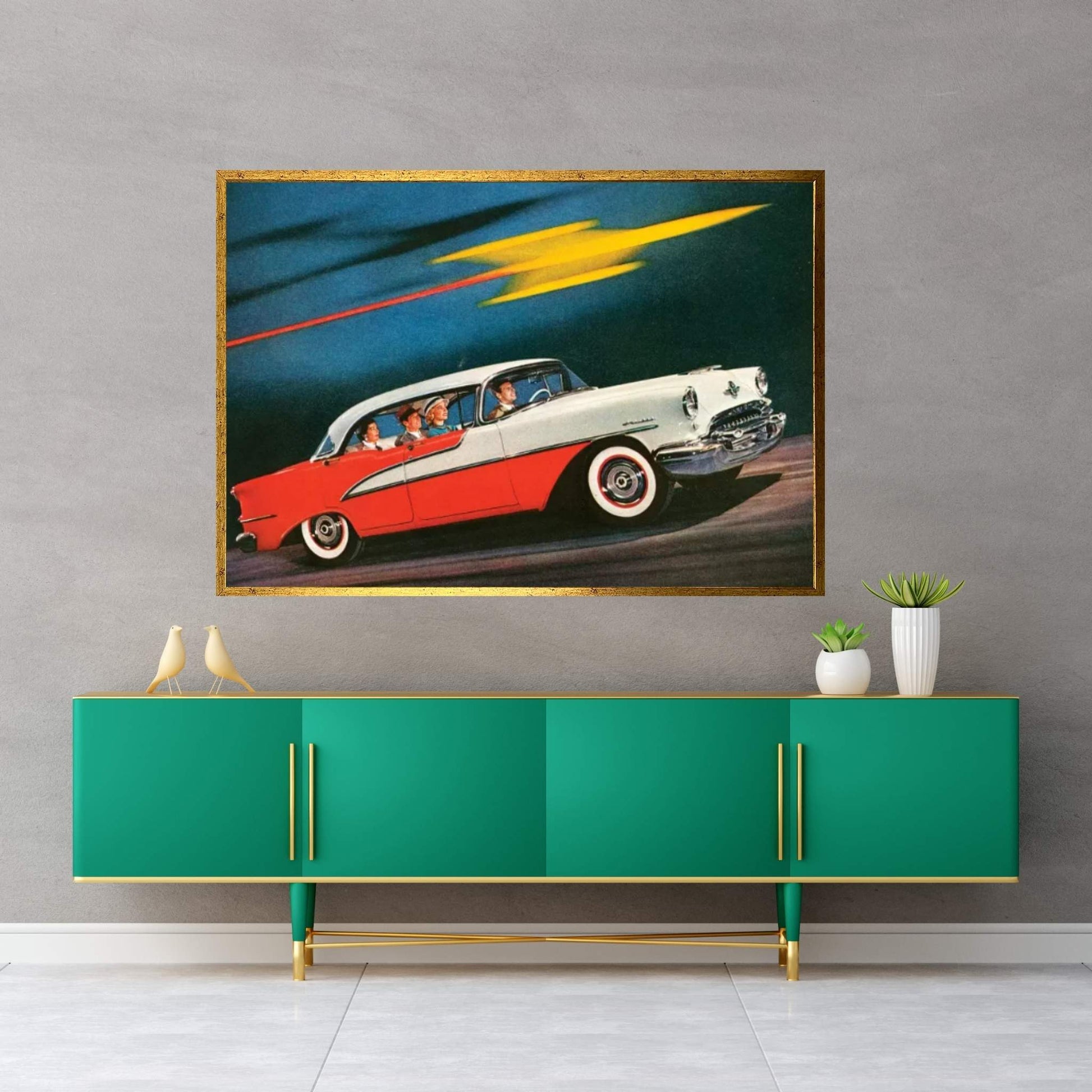 1955 Oldsmobile Magazine Advert Detail Canvas Wall Art - Y Canvas