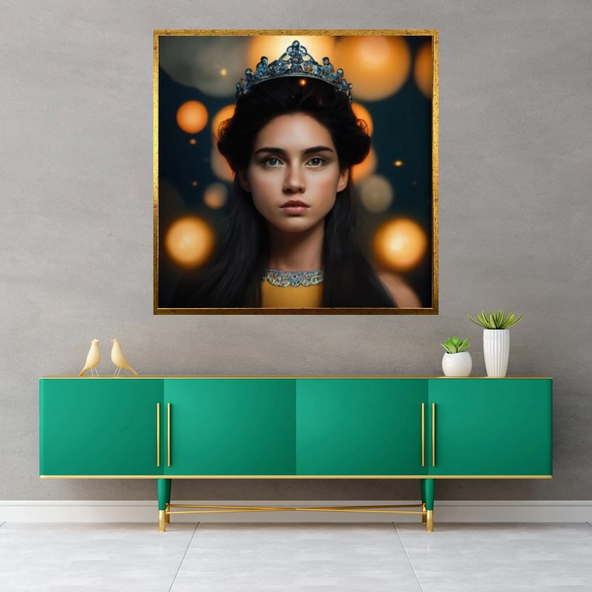 Princess Canvas, Girl Wall Art, Woman Canvas Print,Modern Wall Decor Canvas Wall Art Abstract Living Room Wall Art - Y Canvas