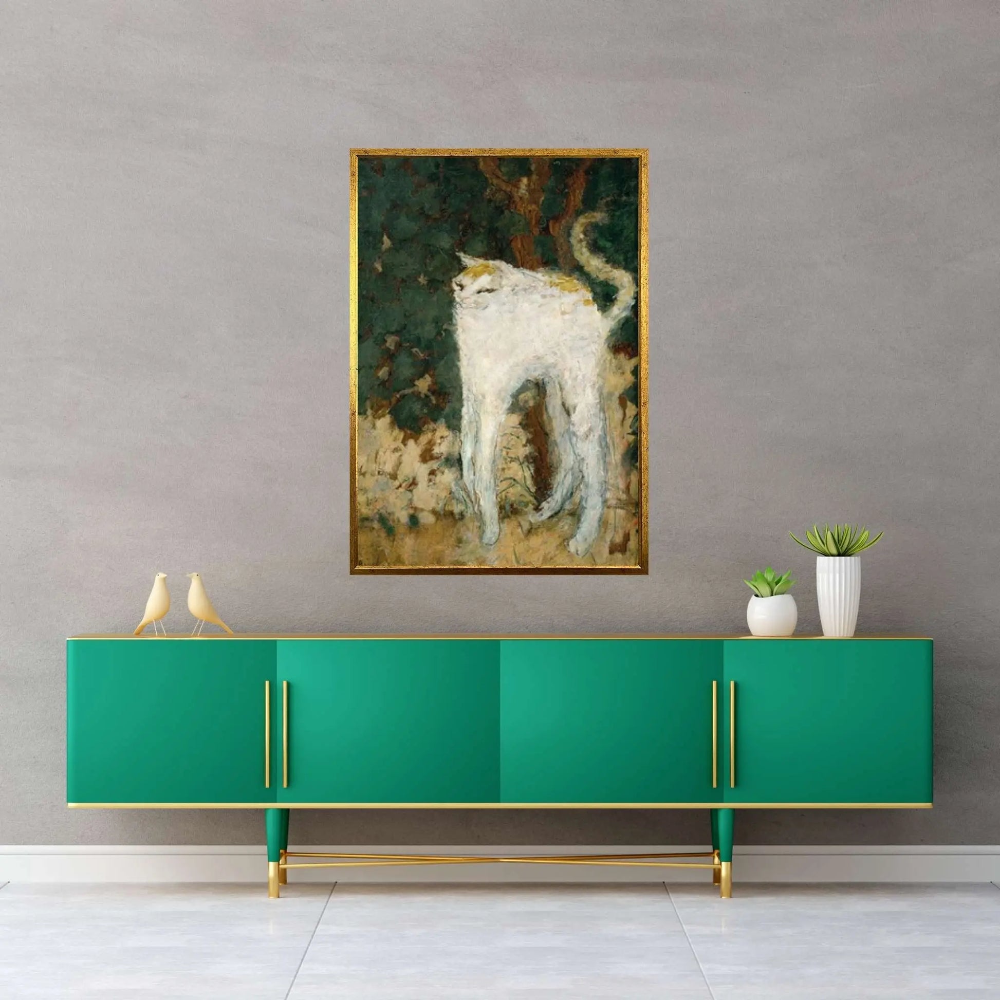 Le chat blanc 1894 by Pierre Bonnard Canvas Wall Art Print, Pierre Bonnard Poster - Y Canvas