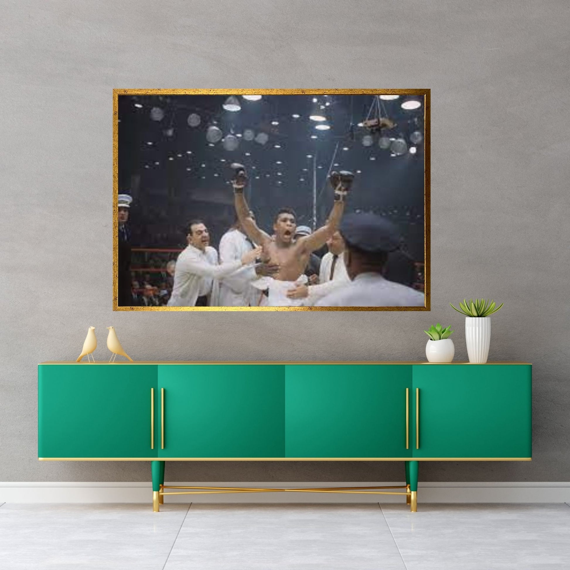 Jubilant Victory Celebration, February 25th, 1964 Canvas Wall Art - Y Canvas