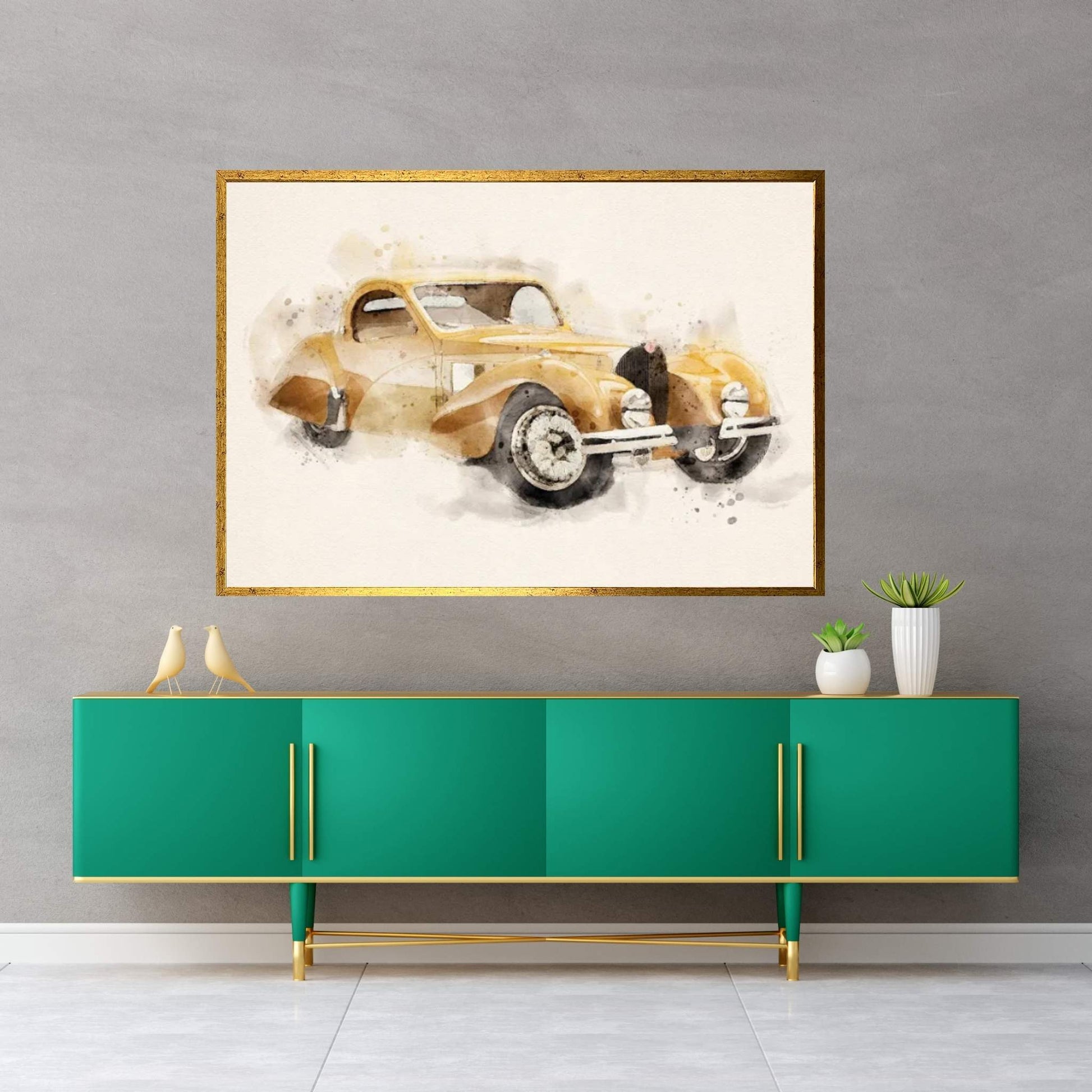 Bugatti Retro Vintage II Canvas Wall Art - Y Canvas