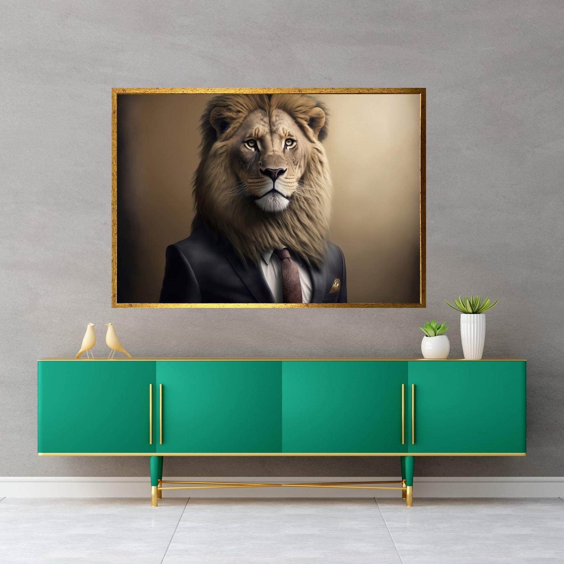 Lion Wall Art, Lion Canvas Art, Animal Wall Art - Y Canvas
