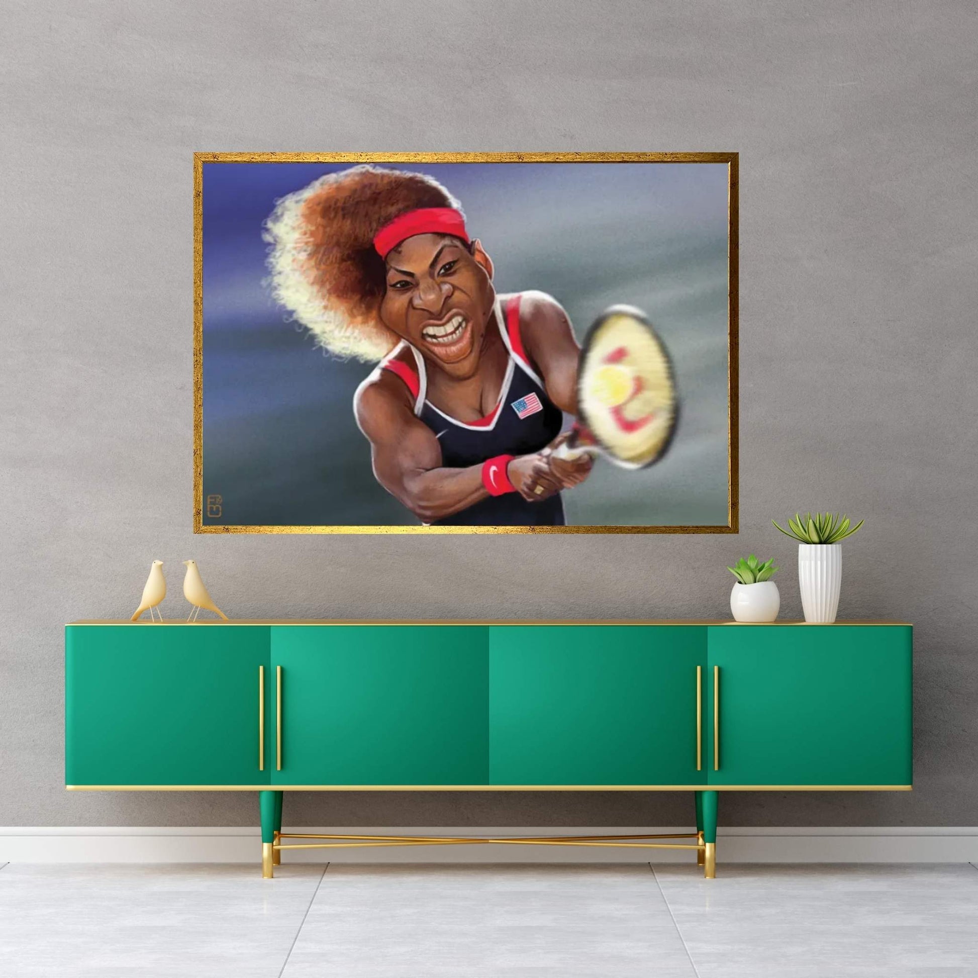 Serena Williams Canvas Wall Art - Y Canvas