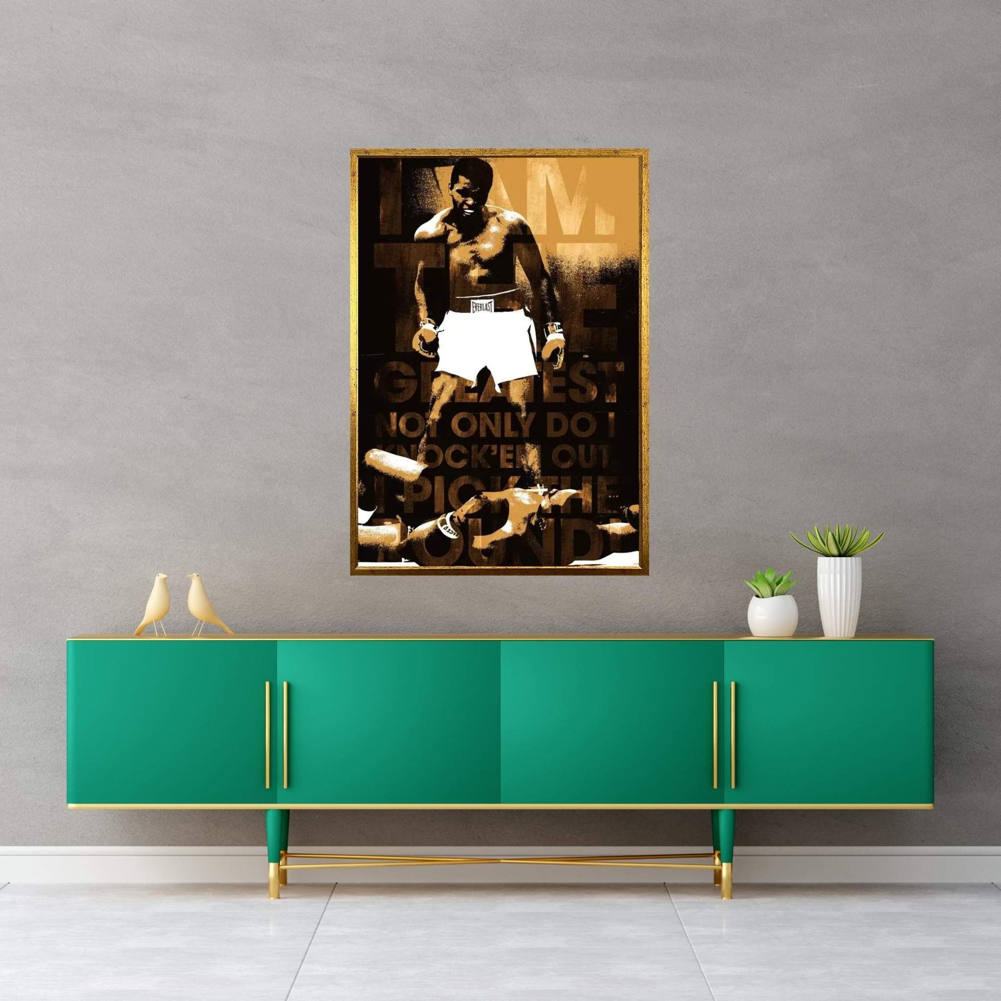 Muhammad Ali Vs. Sonny Liston, 1965 "I am The Greatest" Canvas Wall Art - Y Canvas