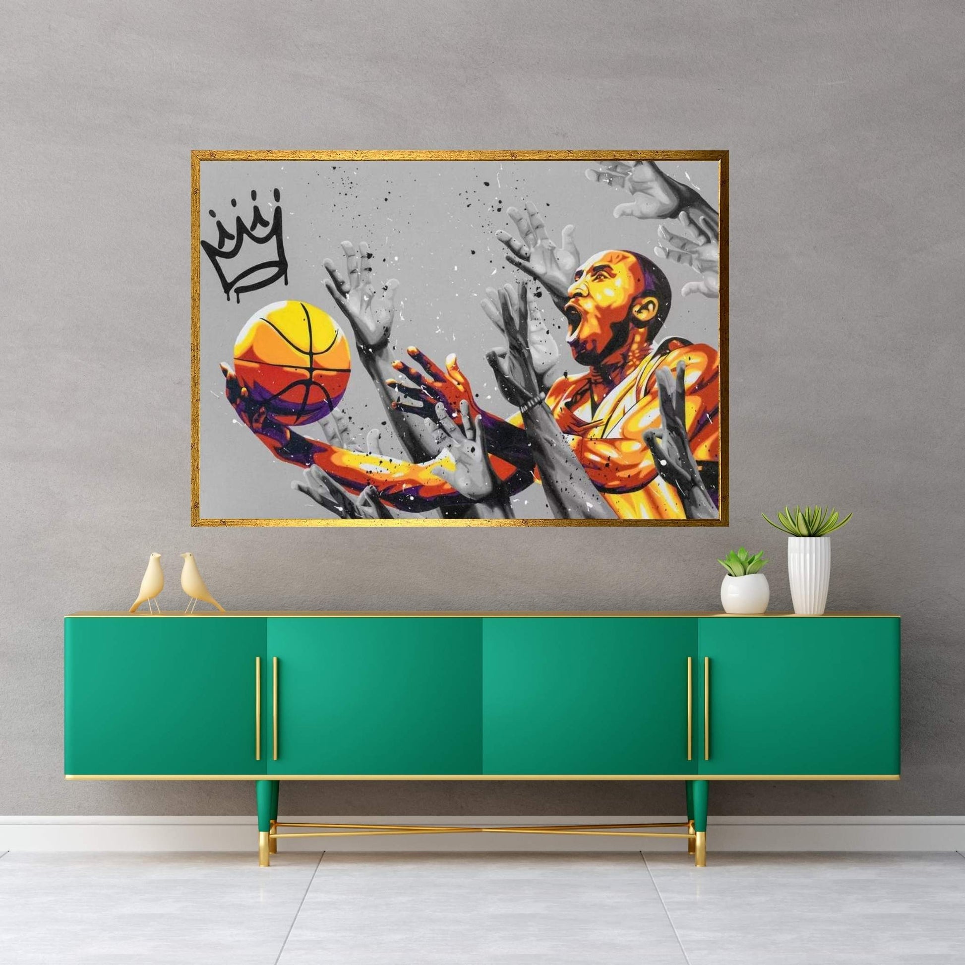 Kobe Crown Canvas Wall Art - Y Canvas