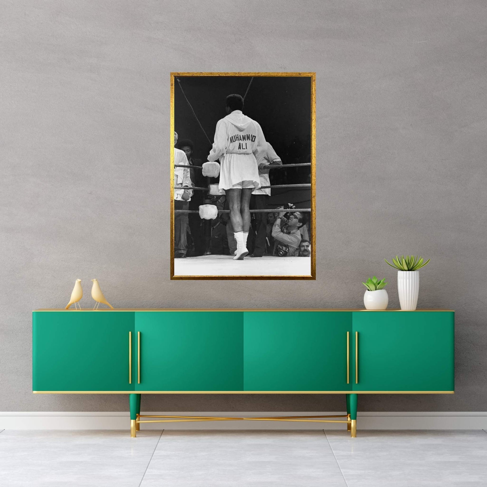 Rear View Of A Robed Muhammad Ali Canvas Wall Art - Y Canvas
