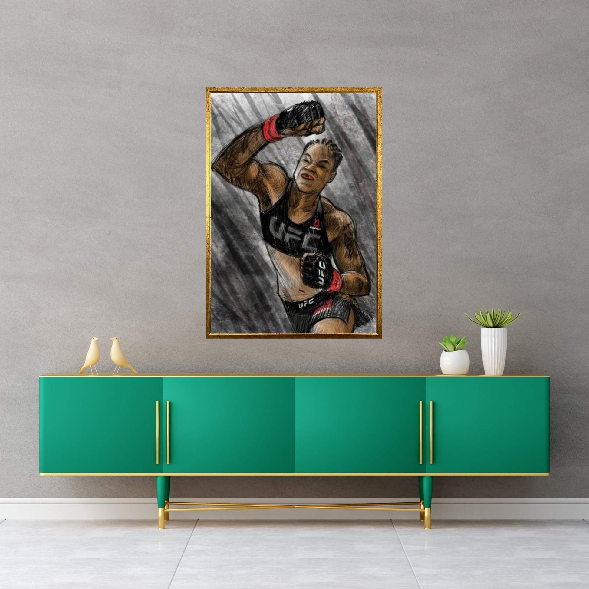 Amanda Nunes Canvas Wall Art - Y Canvas