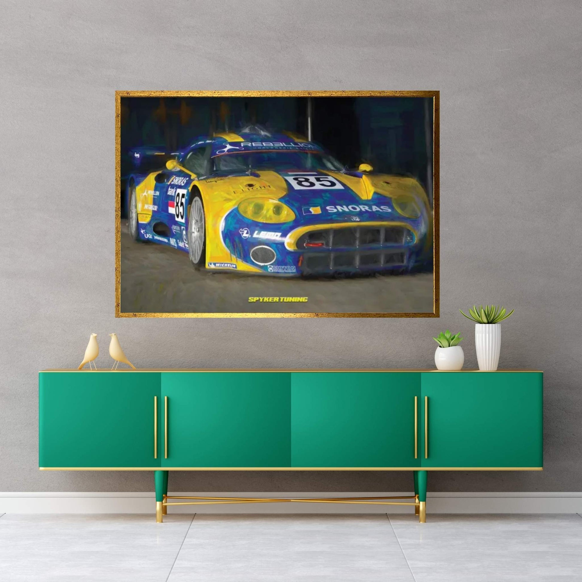 Spyker Tuning In Watercolor Canvas Wall Art - Y Canvas