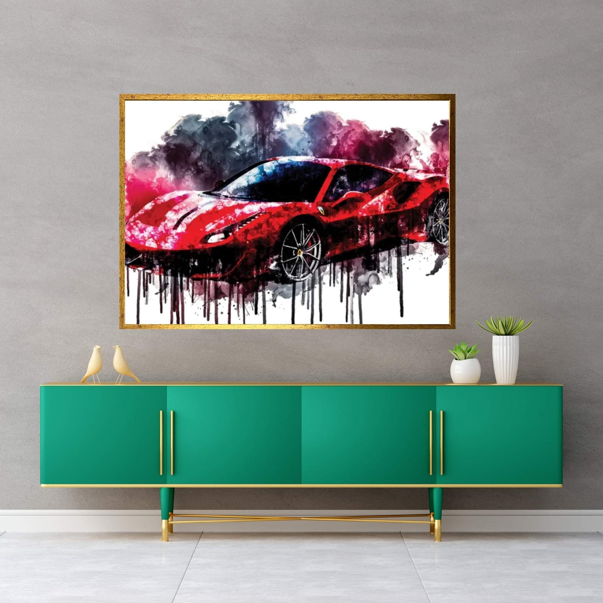 2018 Ferrari 488 Pista Canvas Wall Art - Y Canvas