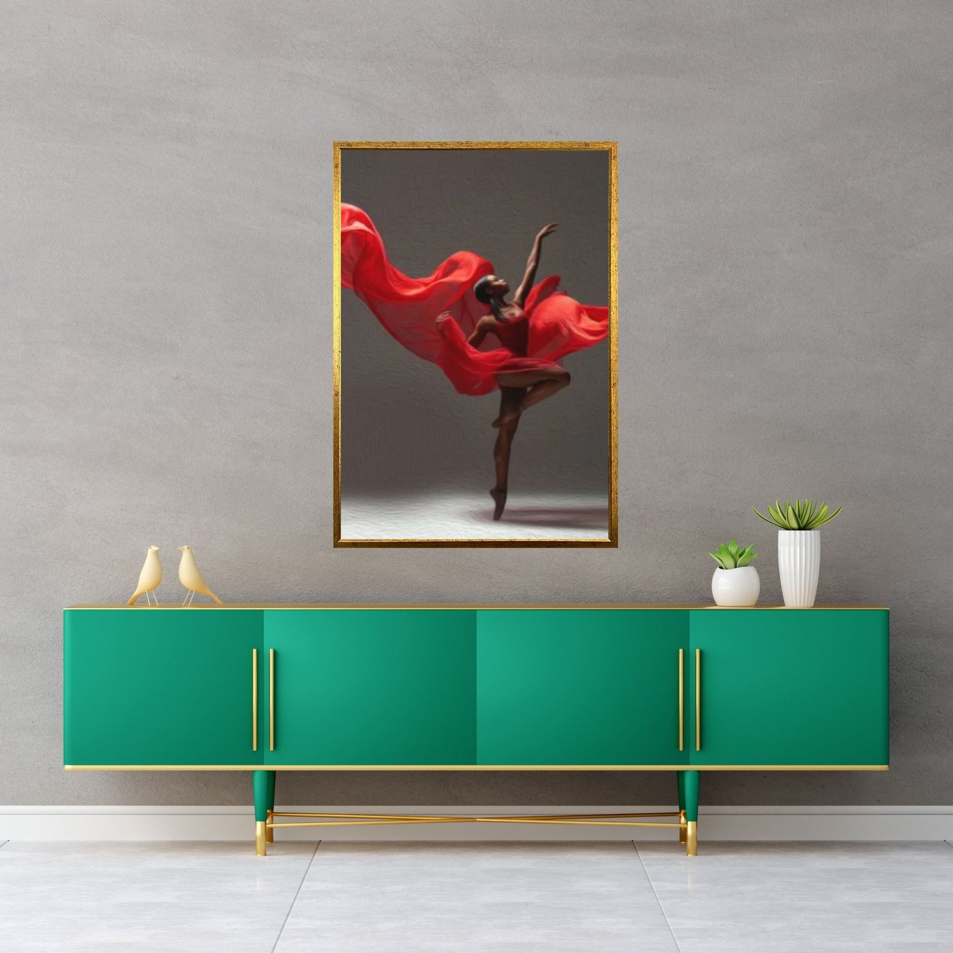 African American Woman Dancer, Black Ballerina Art Print, Wall Art on Canvas Ballerina - Y Canvas