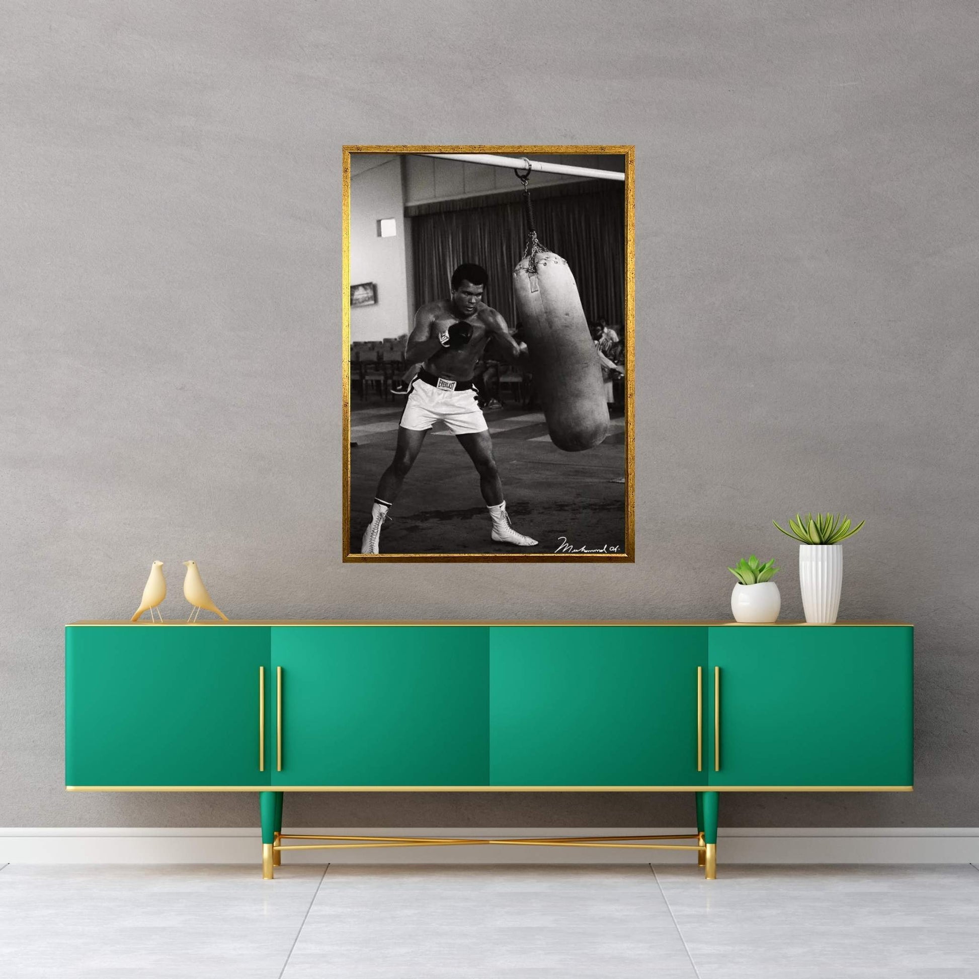 Ali Training in Zaire Canvas Wall Art - Y Canvas
