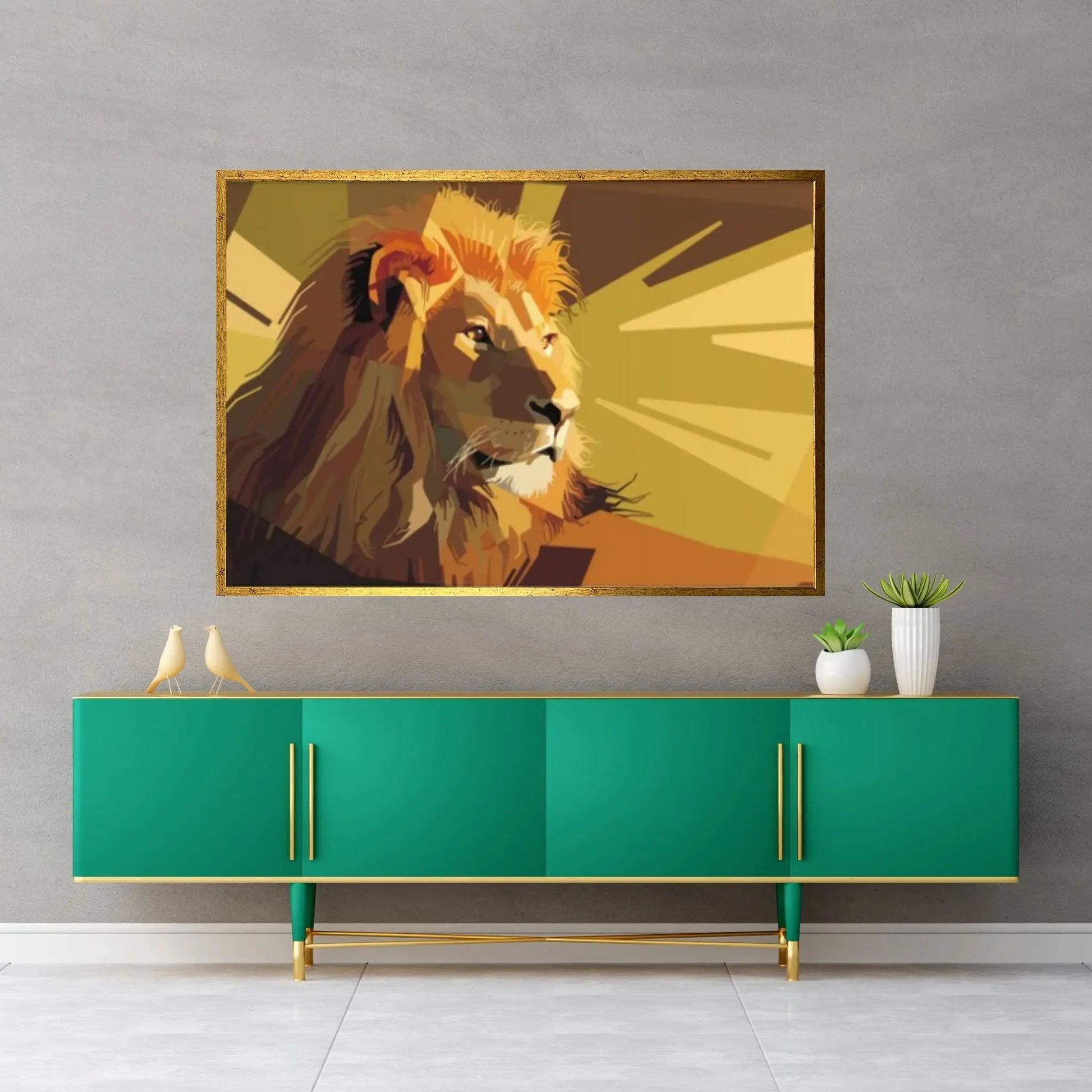Lion Canvas Wall Art Animal Wall Art, Canvas Wall Art, Animal wall art decor Large lion art - Y Canvas