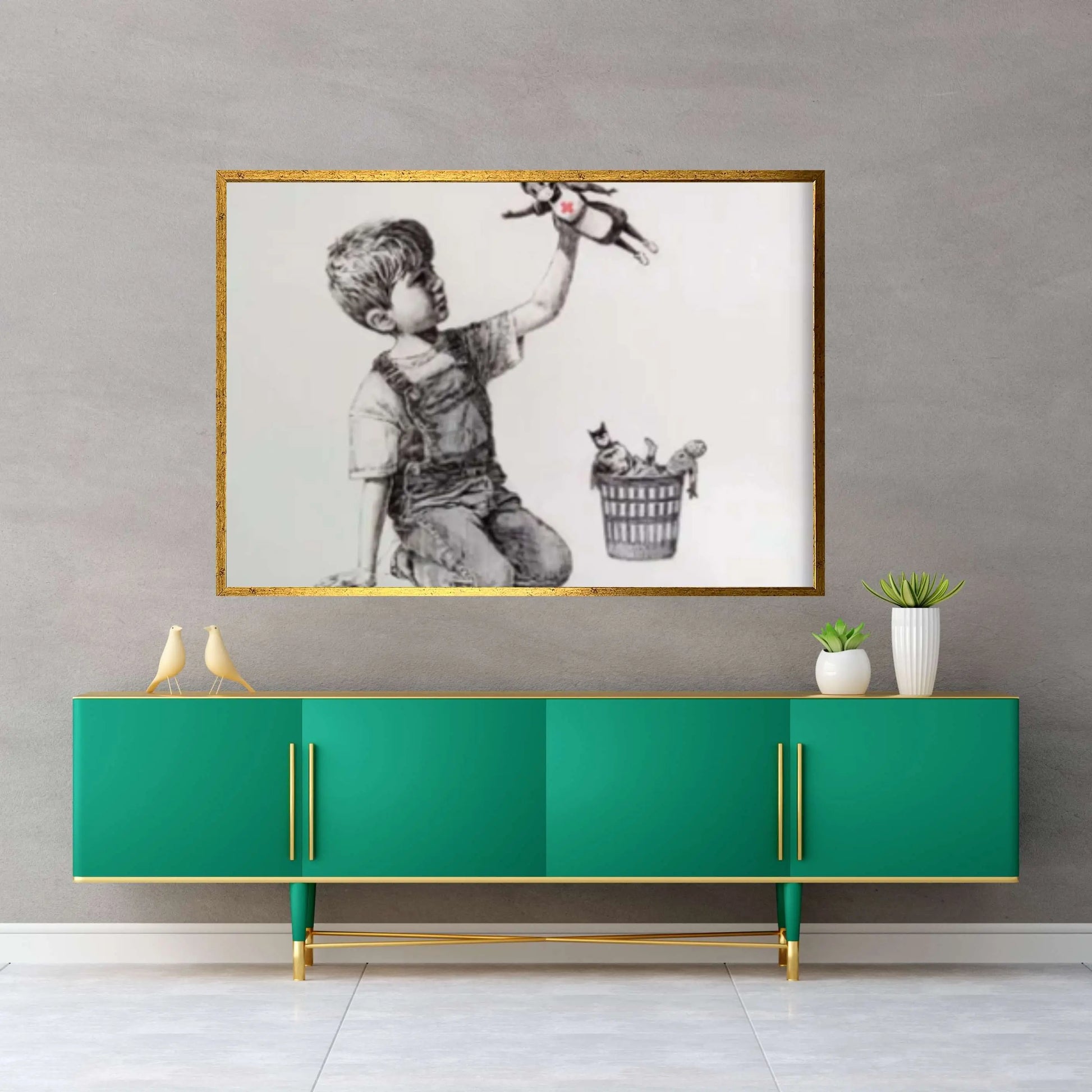 Banksy Game Changer Wall Art - Black and White Wall Art, Nurse Appreciation, Nurse Graduation Gift - Y Canvas