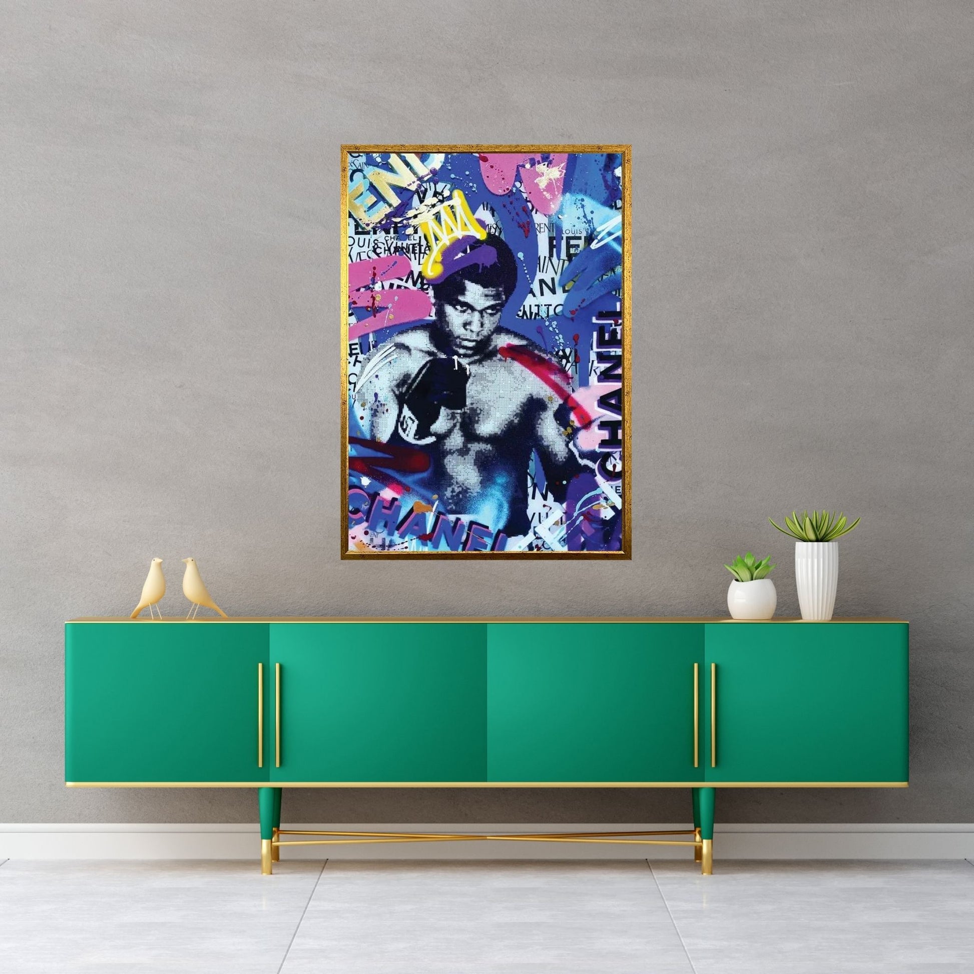 Ali Brand Graffiti Canvas Wall Art - Y Canvas