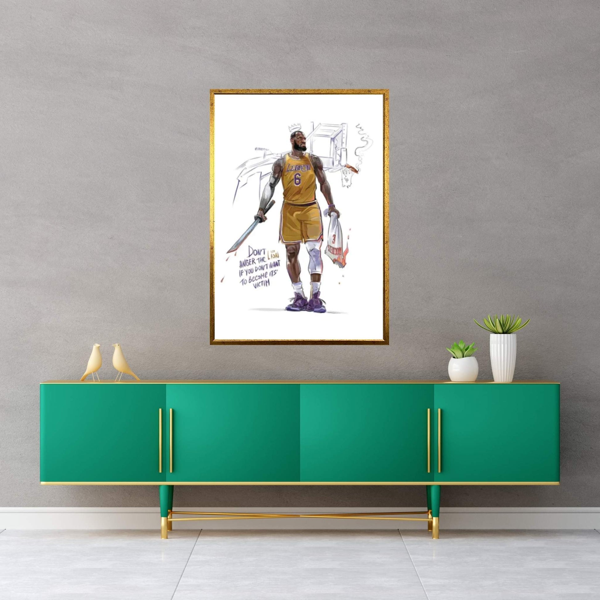 Don't Anger The Lion Canvas Wall Art - Y Canvas