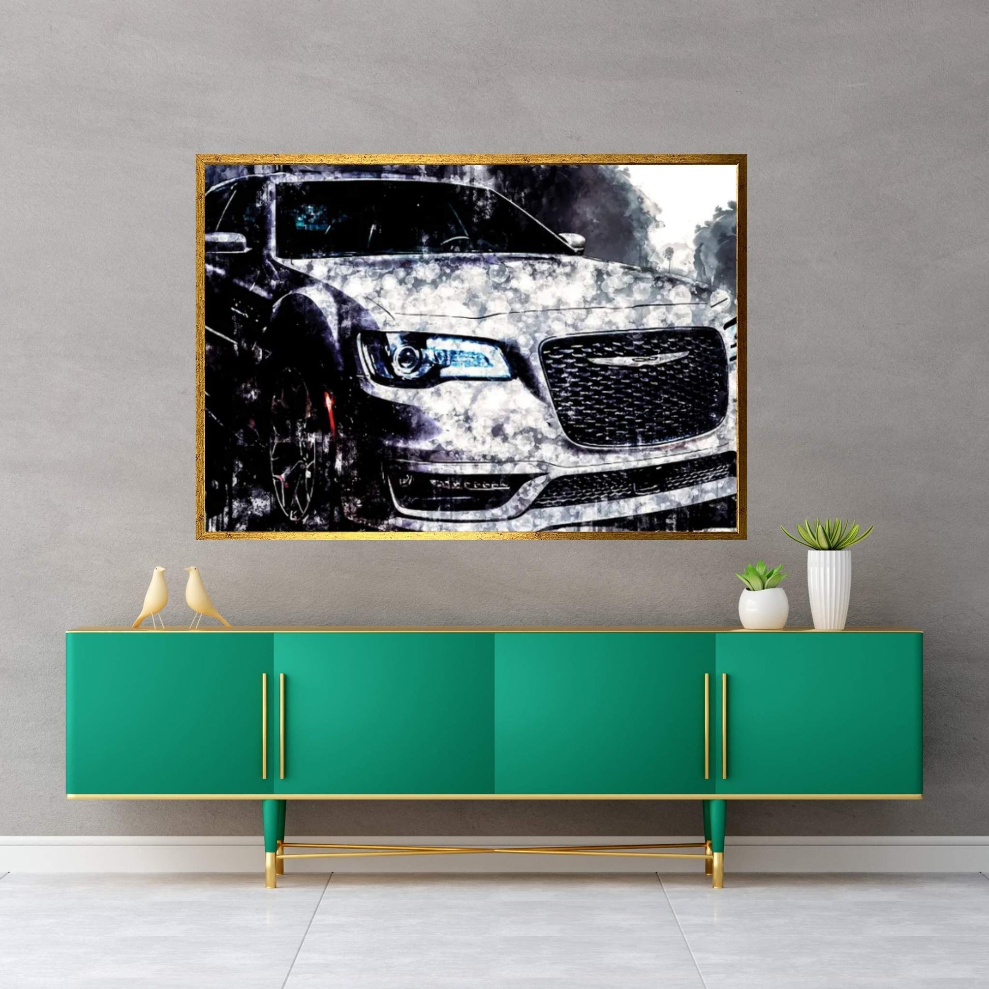 2018 Chrysler 300S Vehicle CDLV Canvas Wall Art - Y Canvas