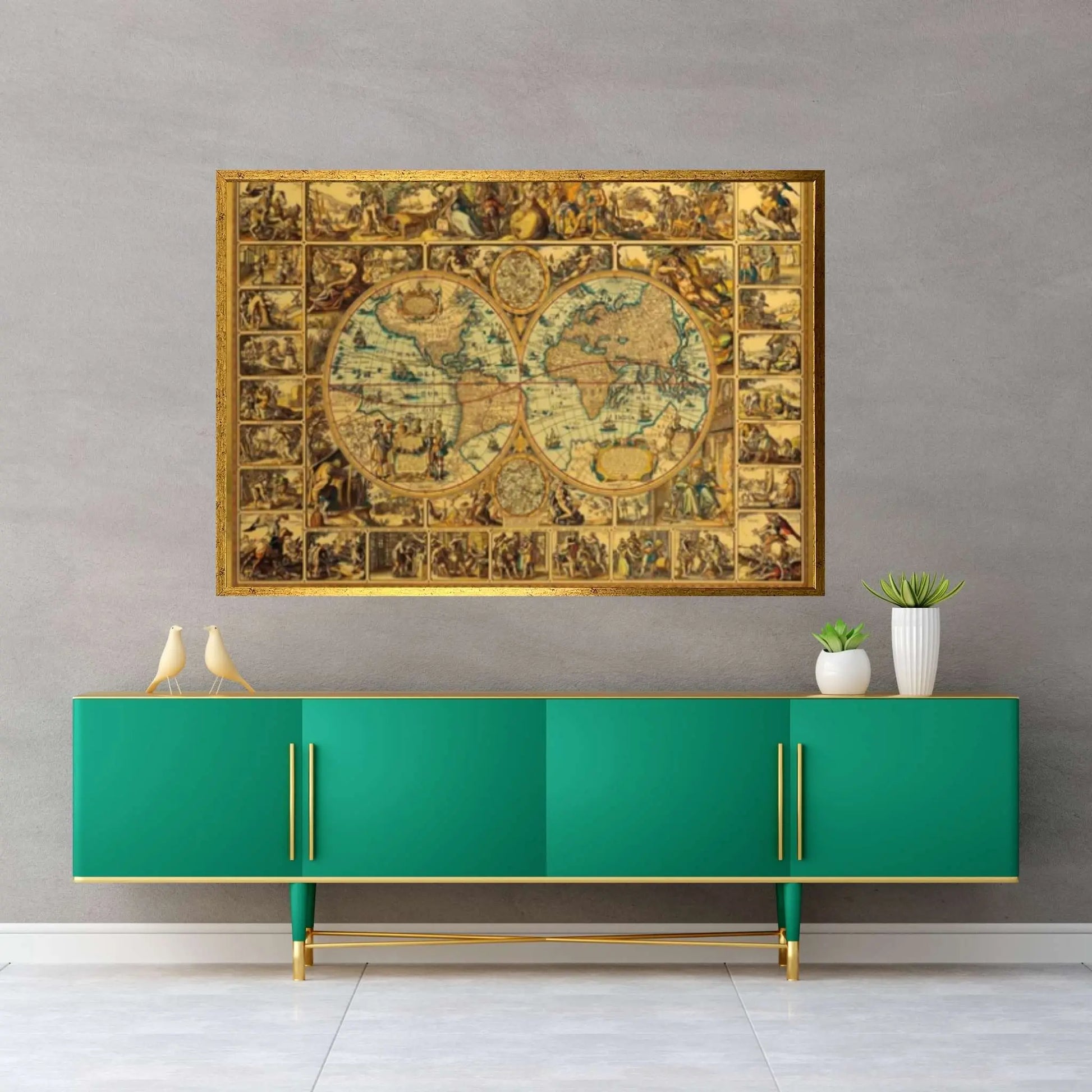 Pirate Map Canvas Wall Art Design , Home Canvas Wall Art - Y Canvas