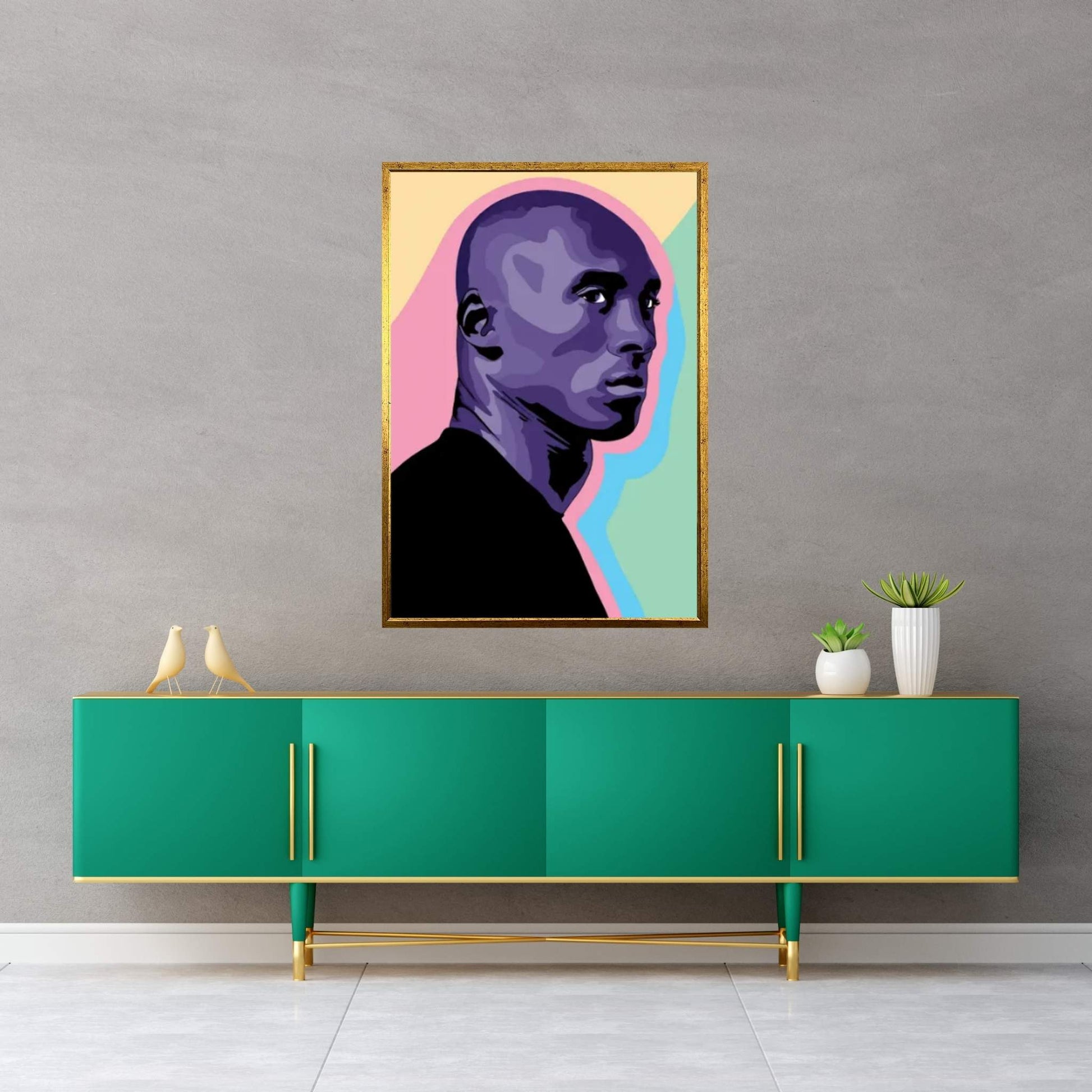 Kobe Bryant Cut-Out Canvas Wall Art - Y Canvas
