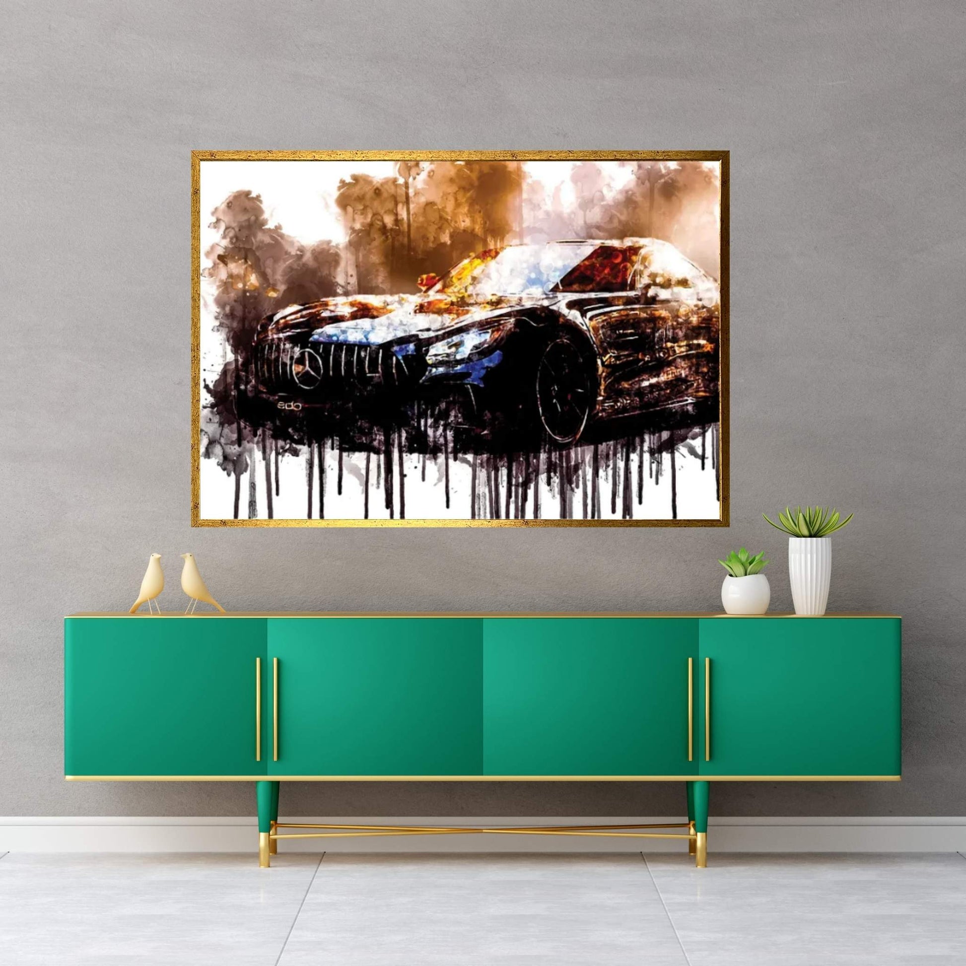 Car 2018 Edo Competition Mercedes AMG GT R Canvas Wall Art - Y Canvas