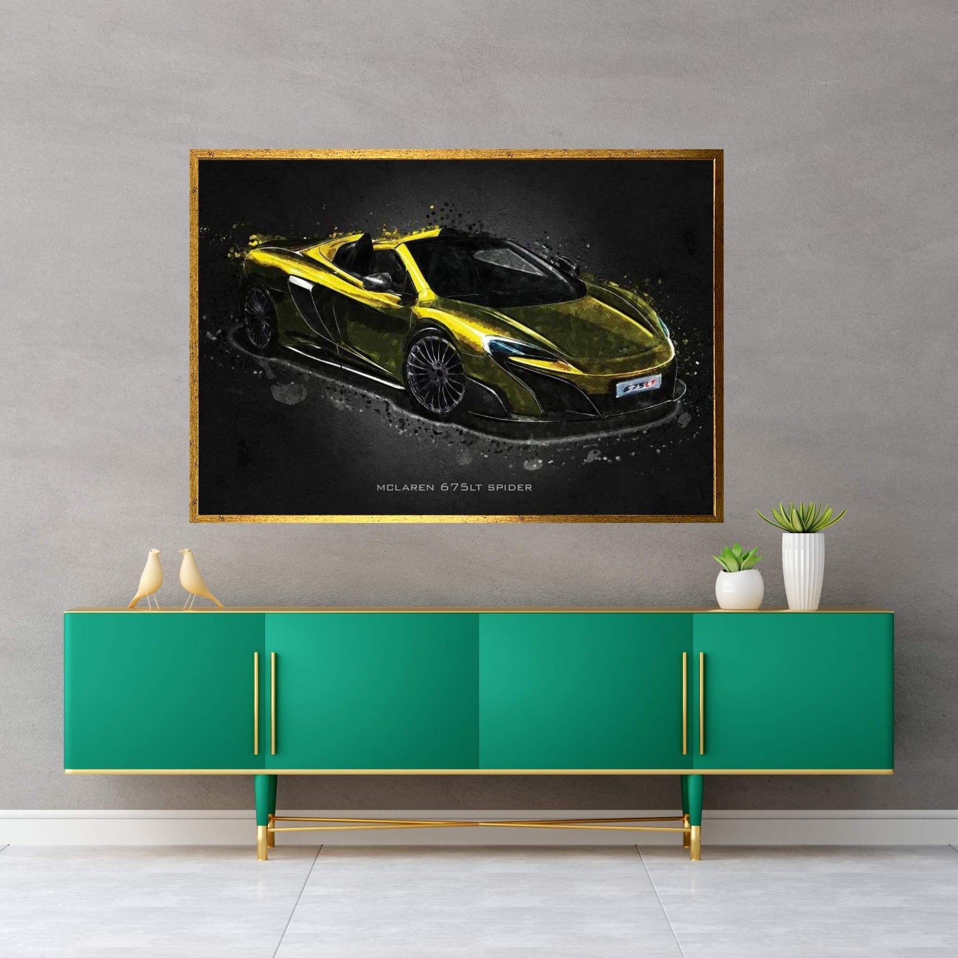 Mclaren 675LT Spider Canvas Wall Art - Y Canvas