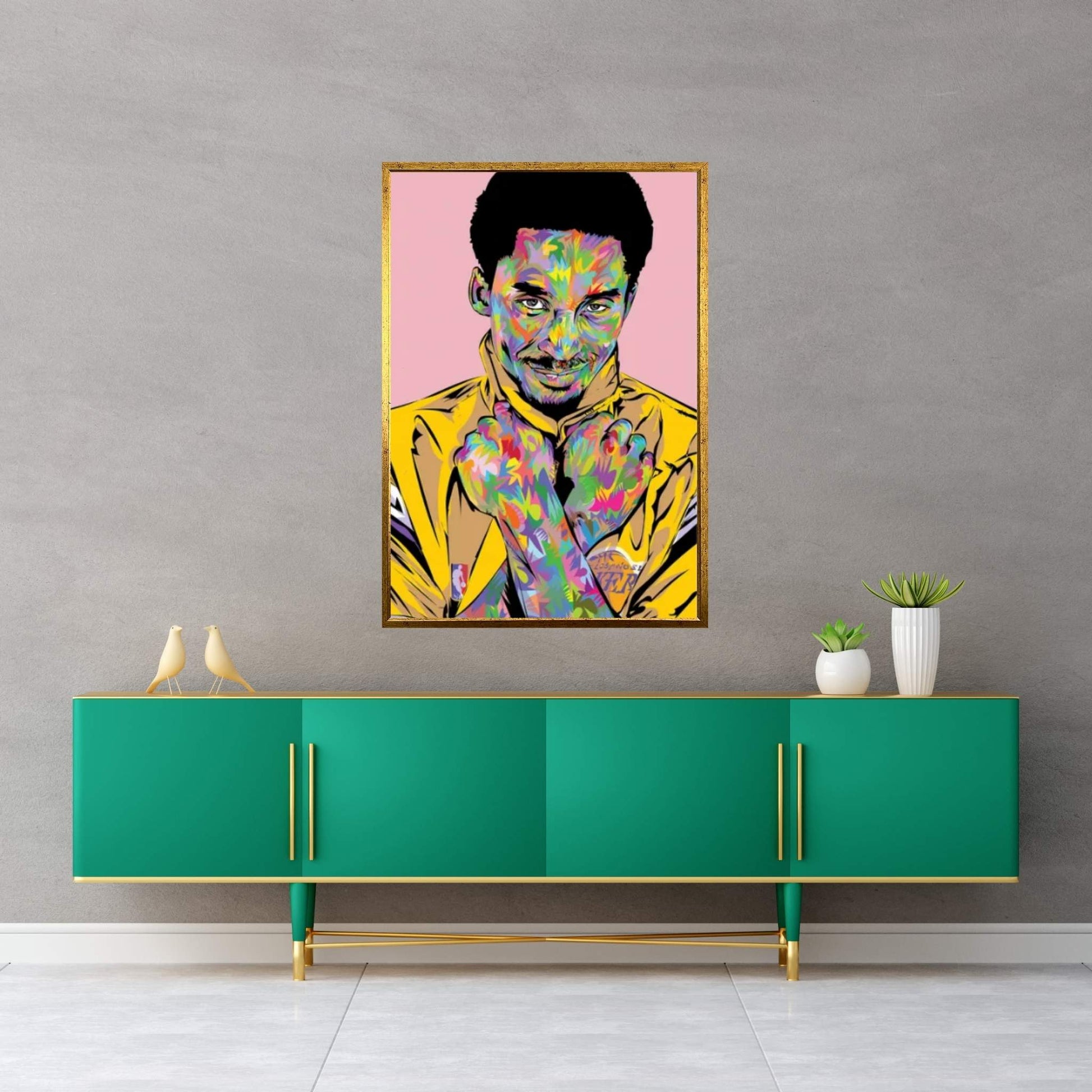 Kobe RIP Pink Canvas Wall Art - Y Canvas