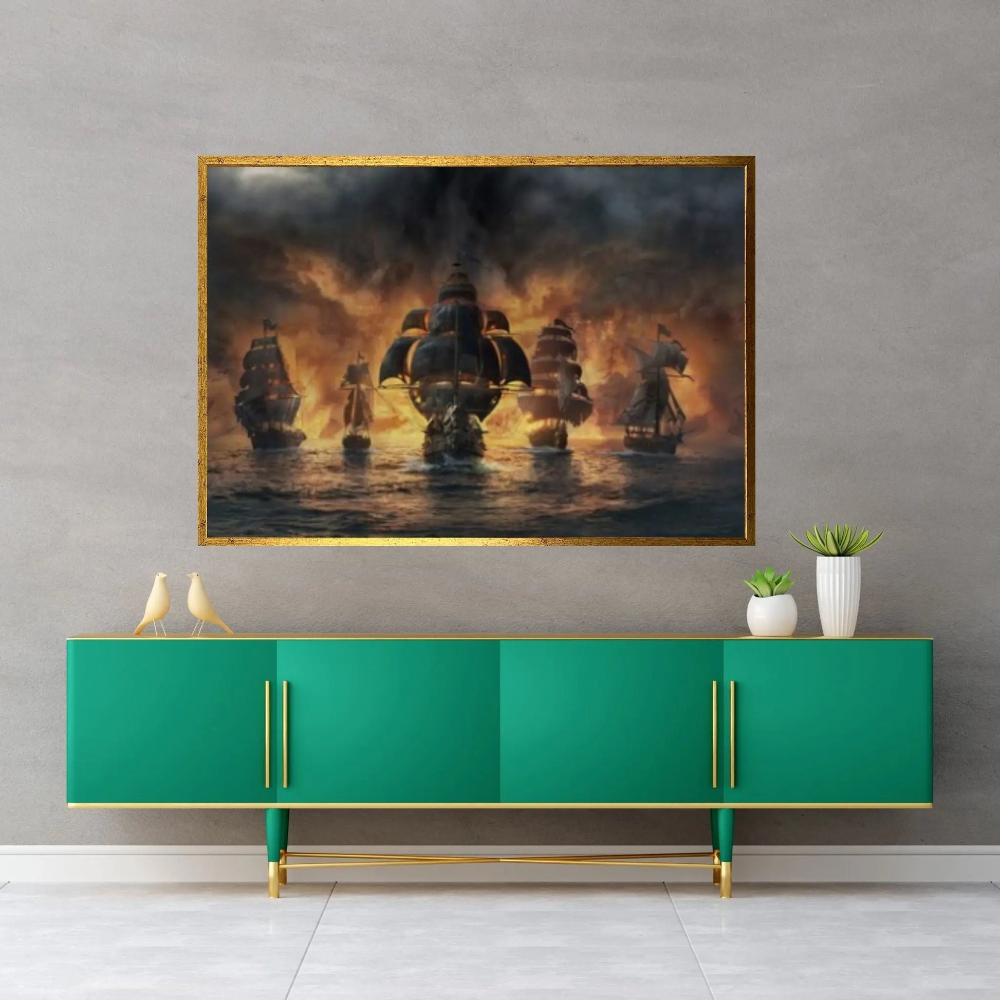 Sailing Boat Canvas, Sea Wall Decor, Framed Canvas, Sea Landscape, Sailboat Painting,Ocean Painting - Y Canvas