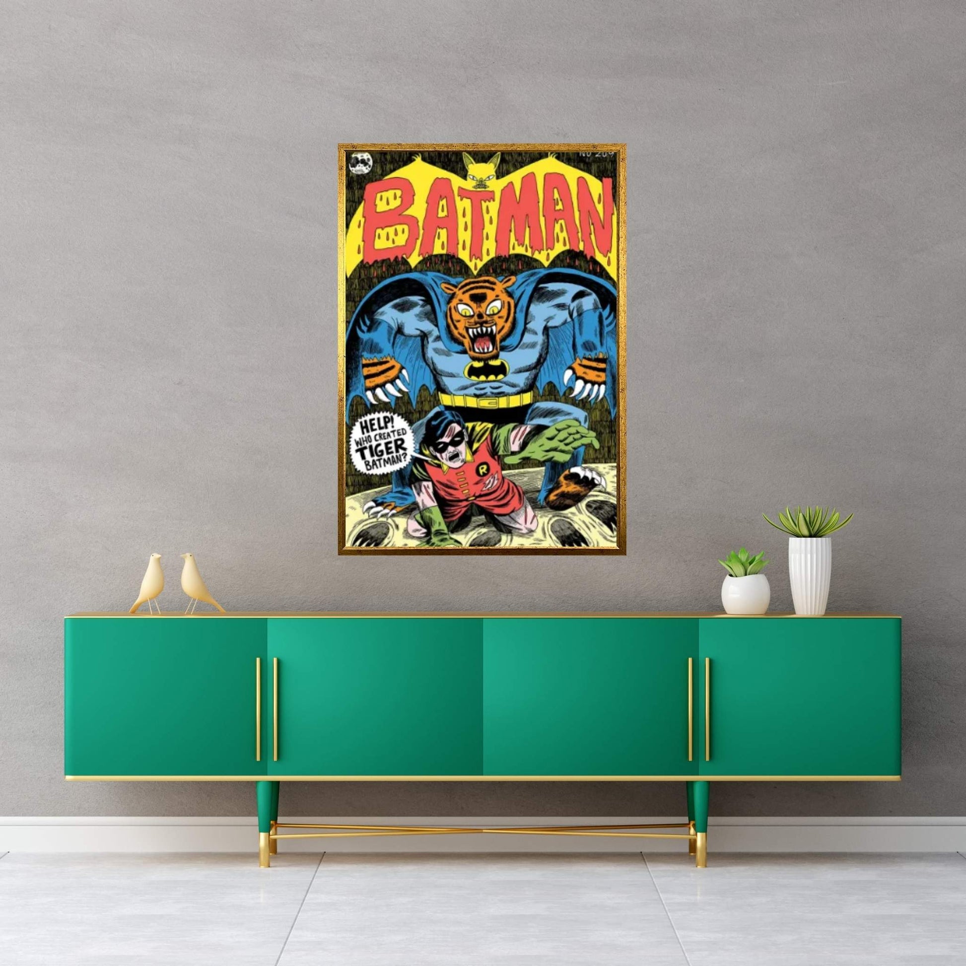 Tiger Batman Canvas Wall Art - Y Canvas