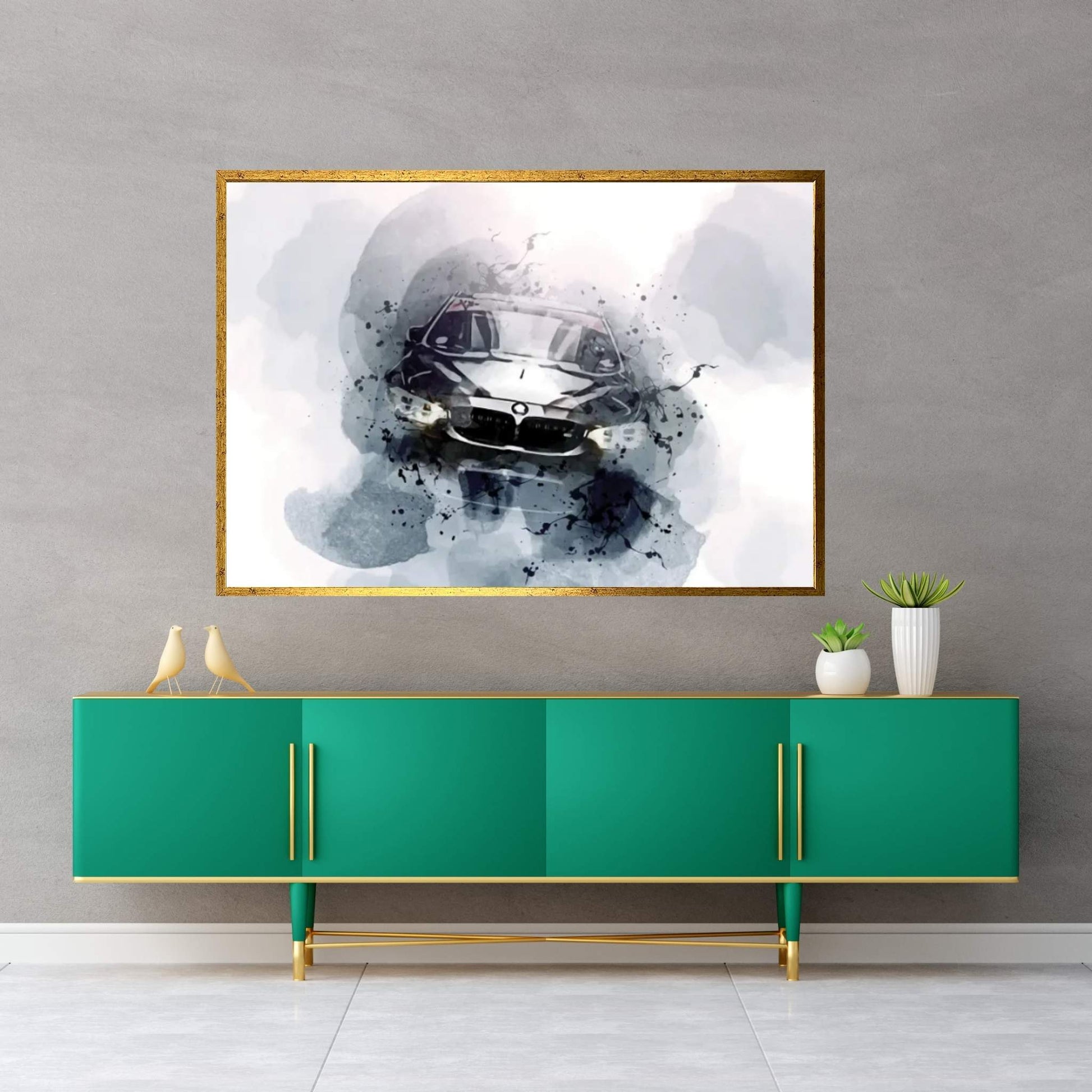 BMW M4 F82 Exterior Black M4 Tuning M4 F82 German Cars BMW Canvas Wall Art - Y Canvas