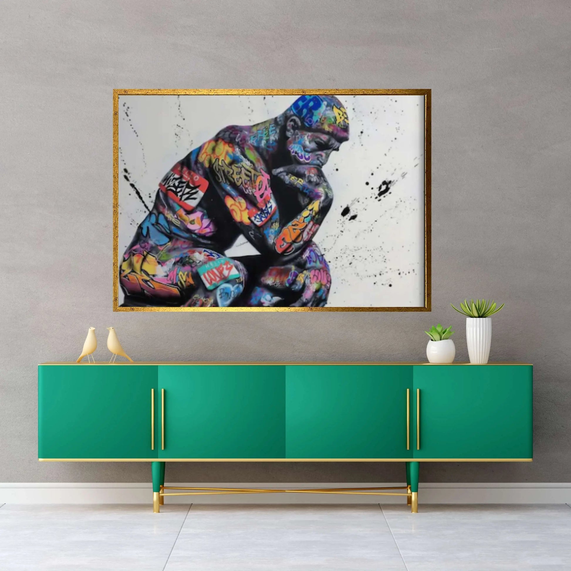 Banksy Canvas Art, Canvas Wall Art Decor, Print Poster Graffiti Wall Art - Y Canvas