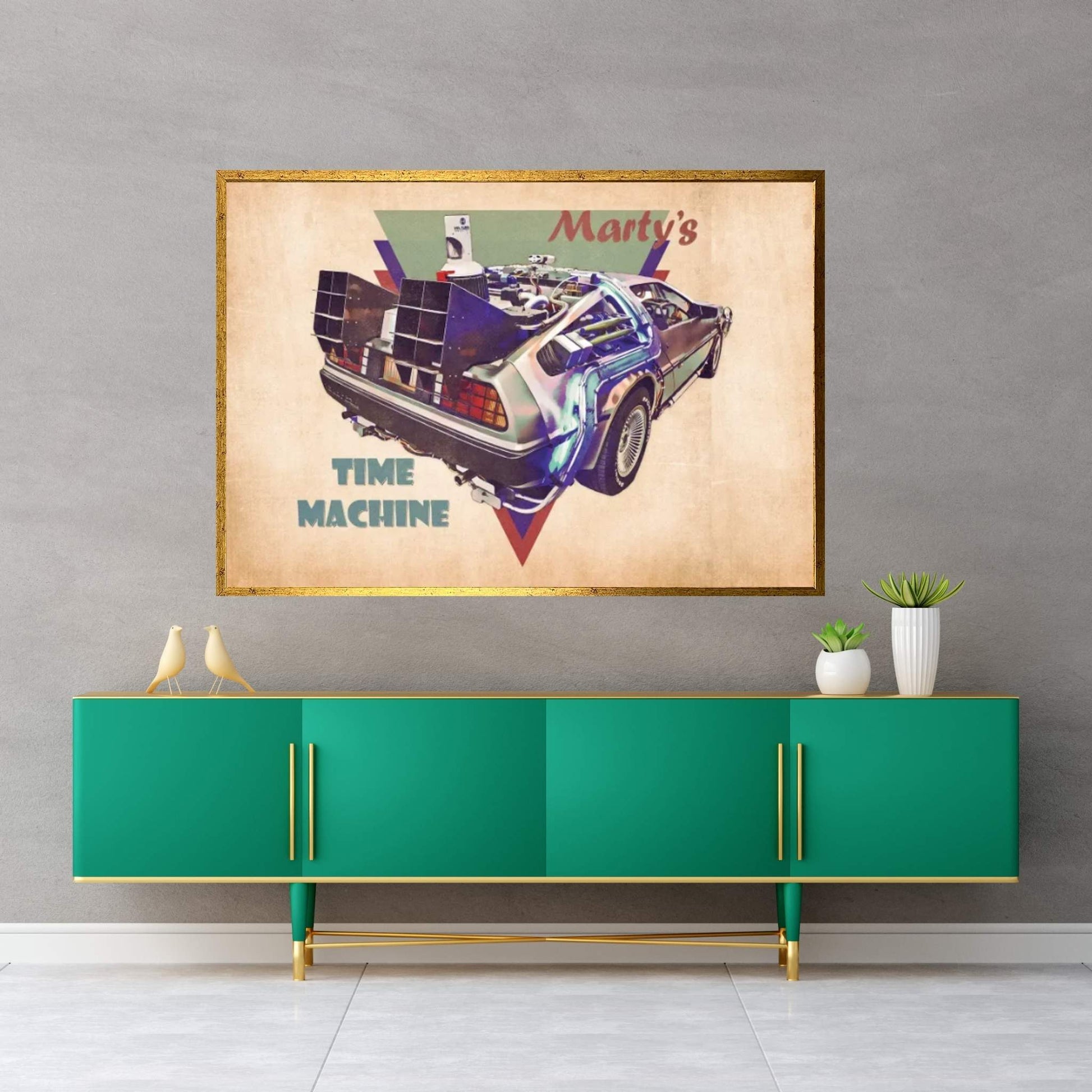 Marty's Time Machine Canvas Wall Art - Y Canvas