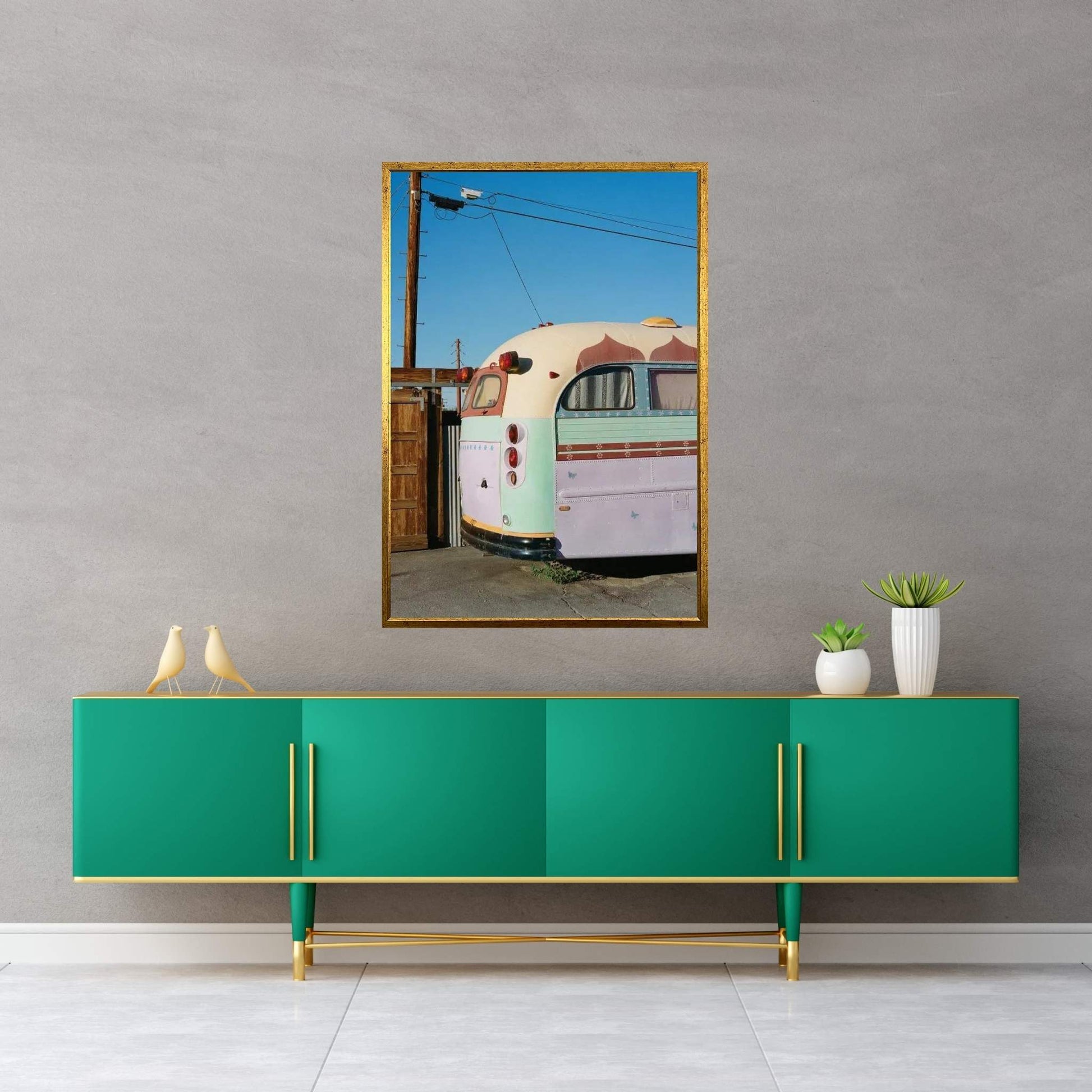 Joshua Tree Bus On Film Canvas Wall Art - Y Canvas