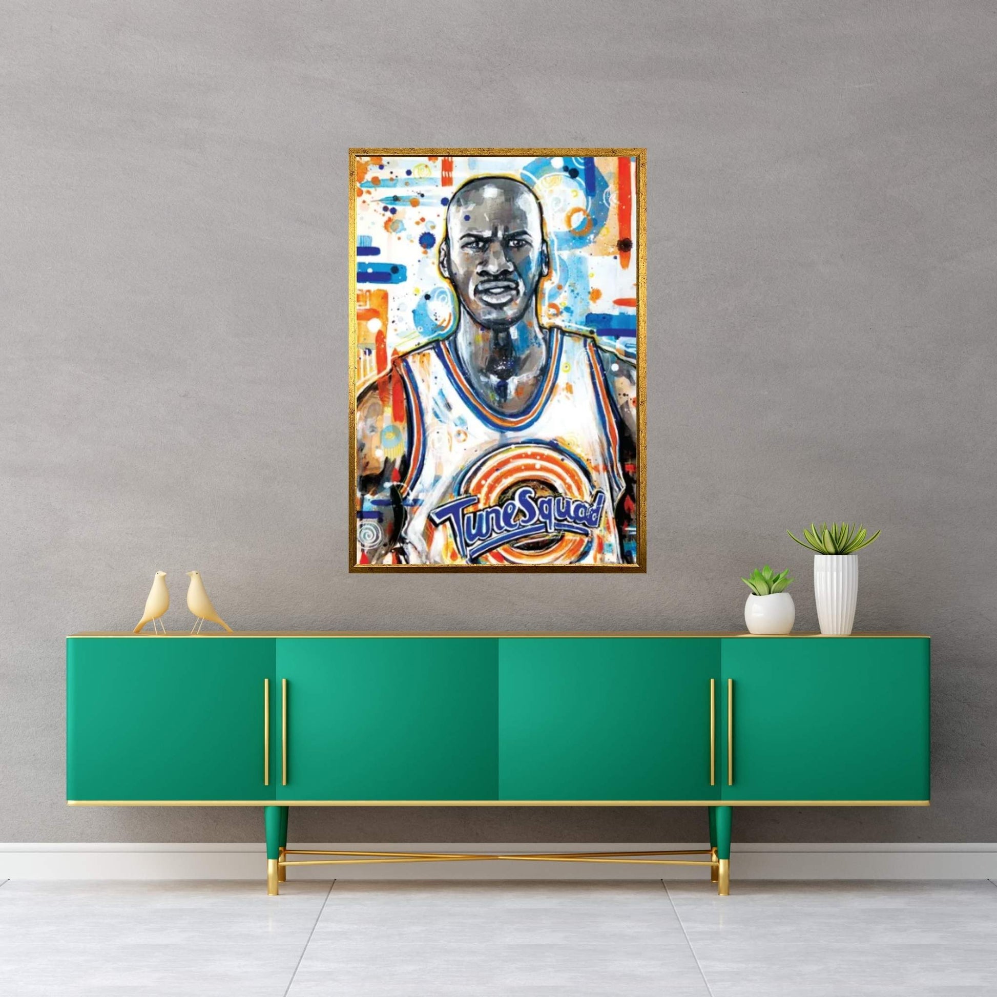 MJ Space Jam Canvas Wall Art - Y Canvas