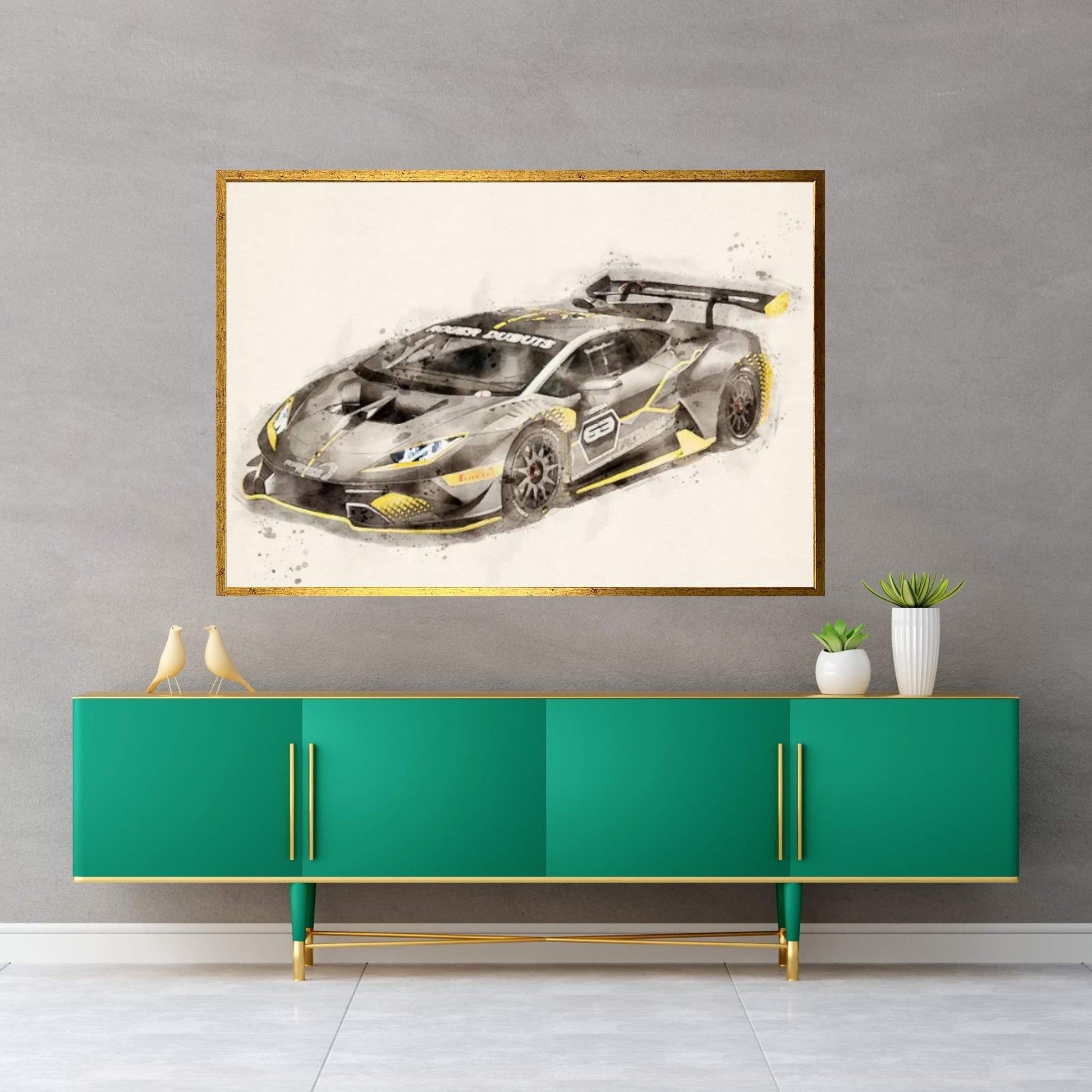 Lamborghini Tuning Canvas Wall Art - Y Canvas
