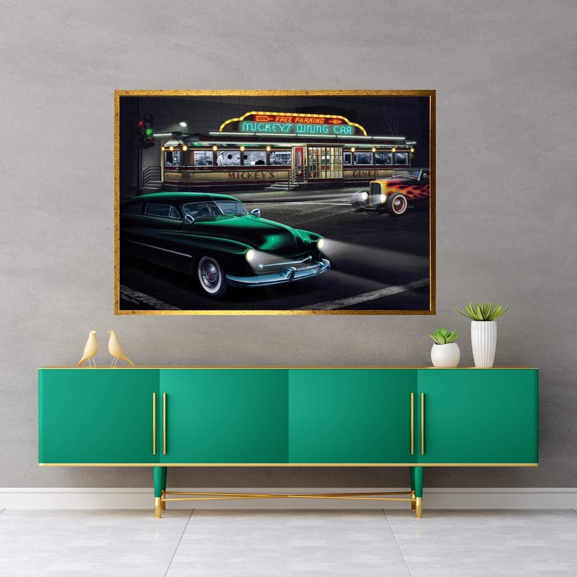 Mickey's Diner I Canvas Wall Art - Y Canvas