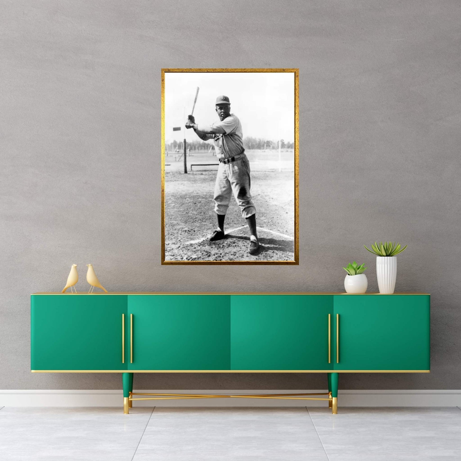 Jackie Robinson (1919-1972) Canvas Wall Art - Y Canvas