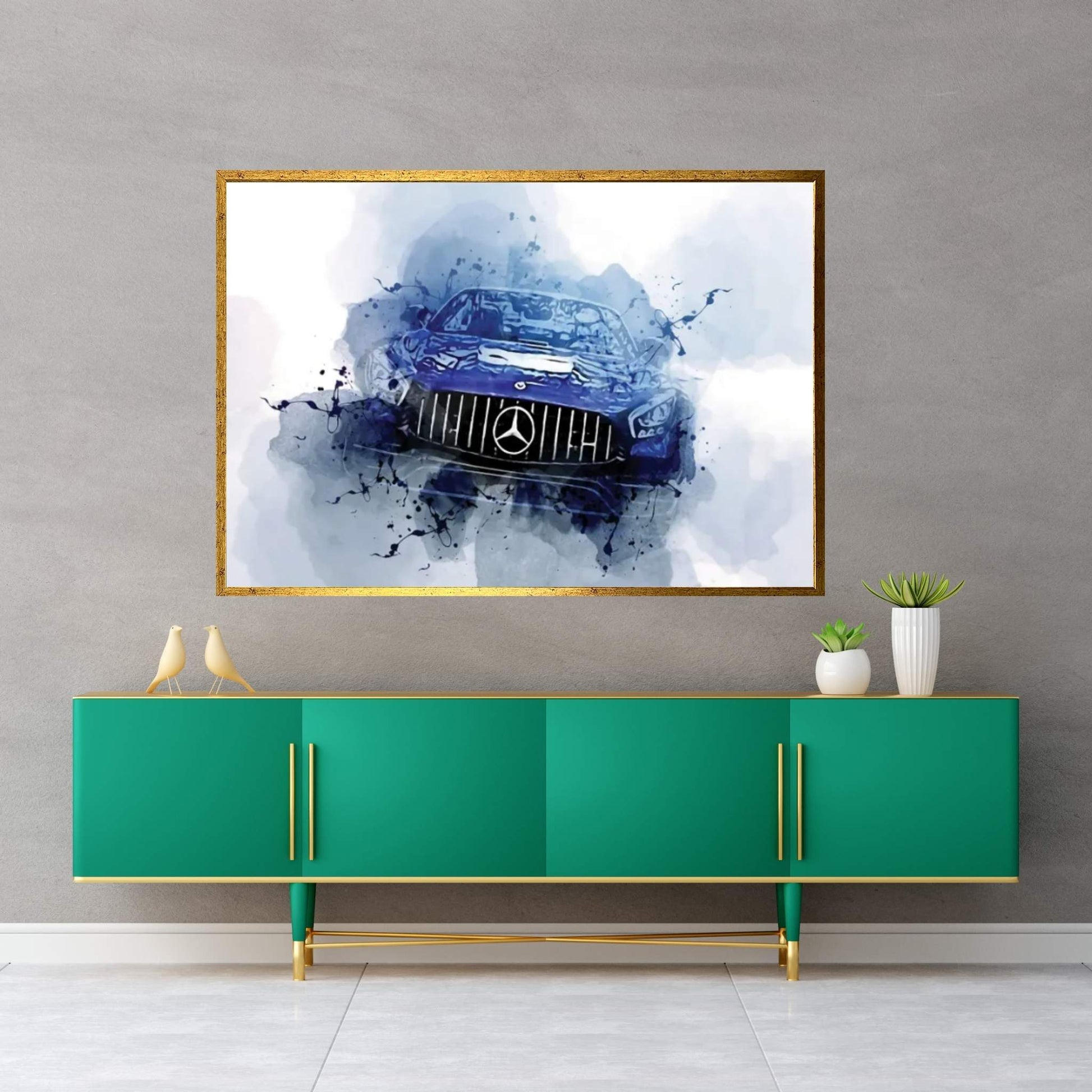 Mercedes-AMG GT 2021 C190 Canvas Wall Art - Y Canvas