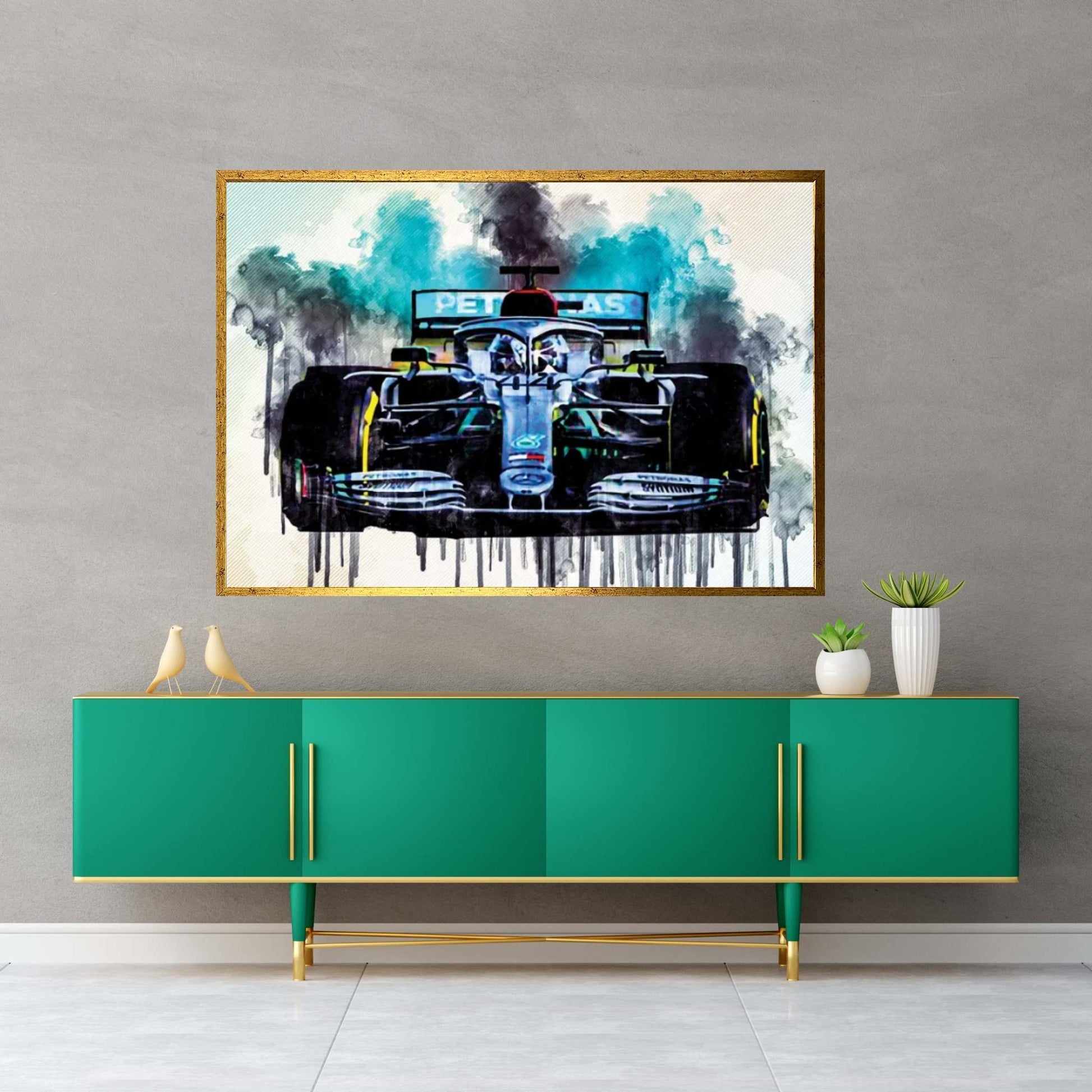 Mercedes-Amg F1 W11 Eq Performance Close-Up Lewis Hamilton 2020 F1 Cars Raceway Formula 1 Canvas Wall Art - Y Canvas