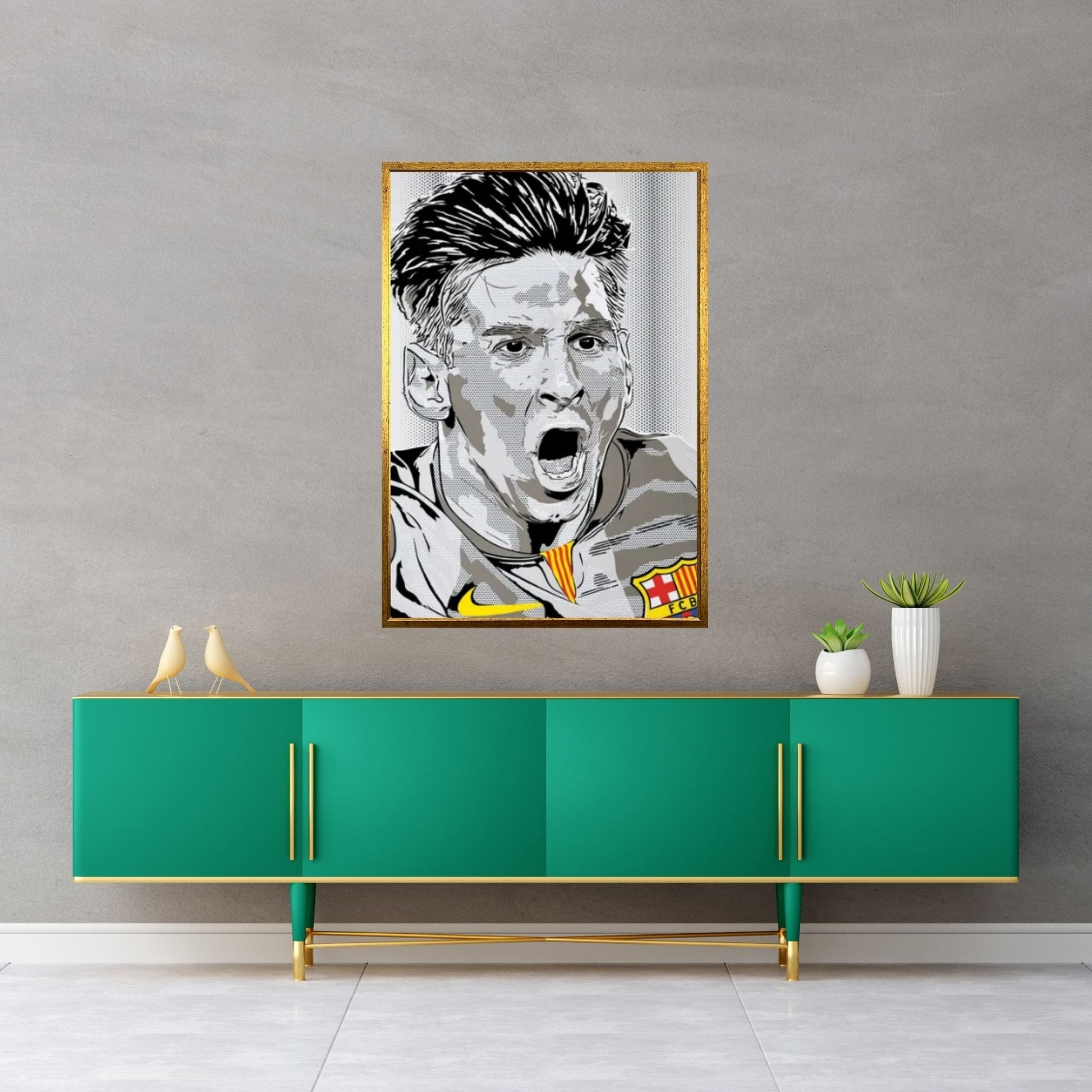 Messi Canvas Wall Art - Y Canvas