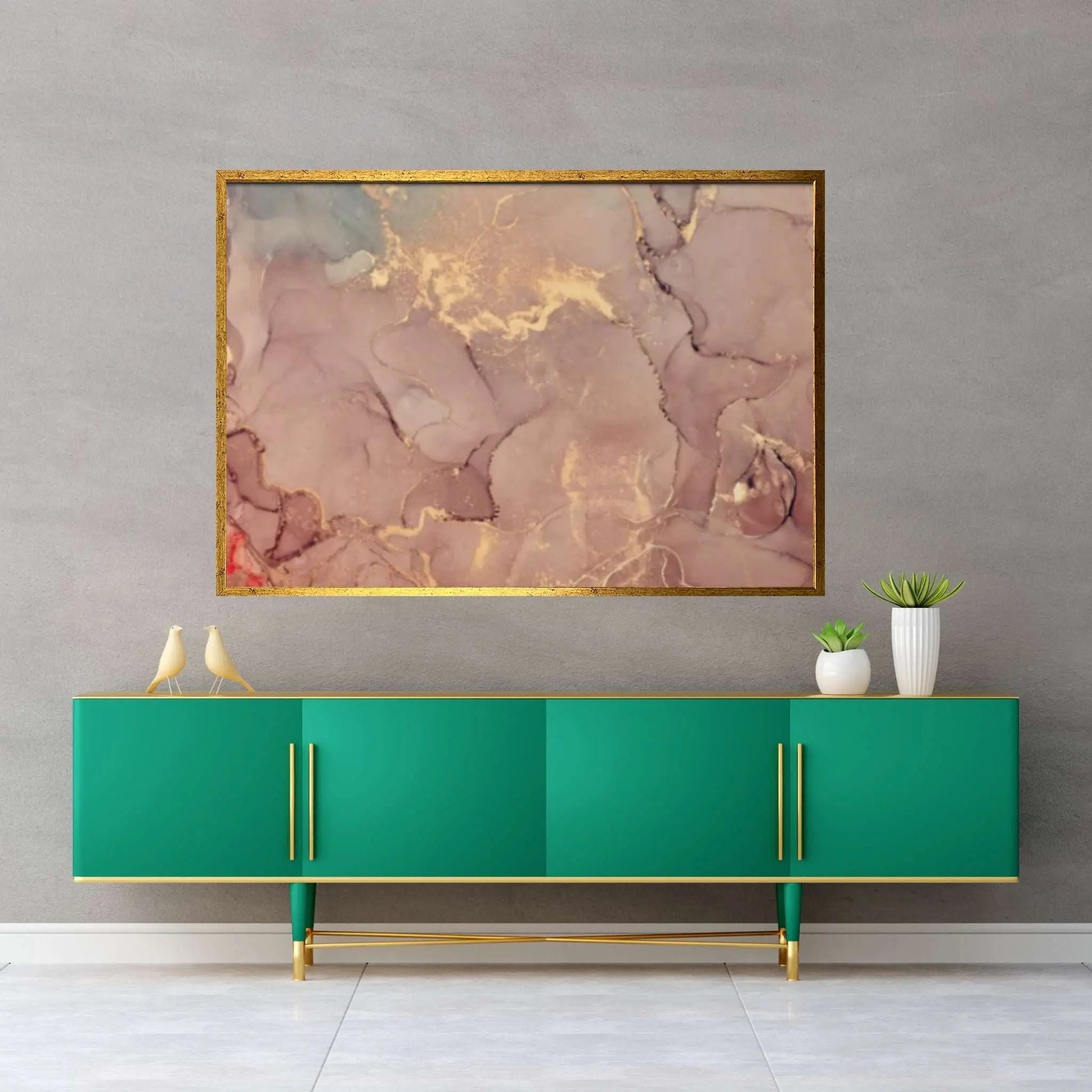 Pink Abstract Wall Art Abstract Painting, Abstract Marble Print Marble Abstract - Y Canvas