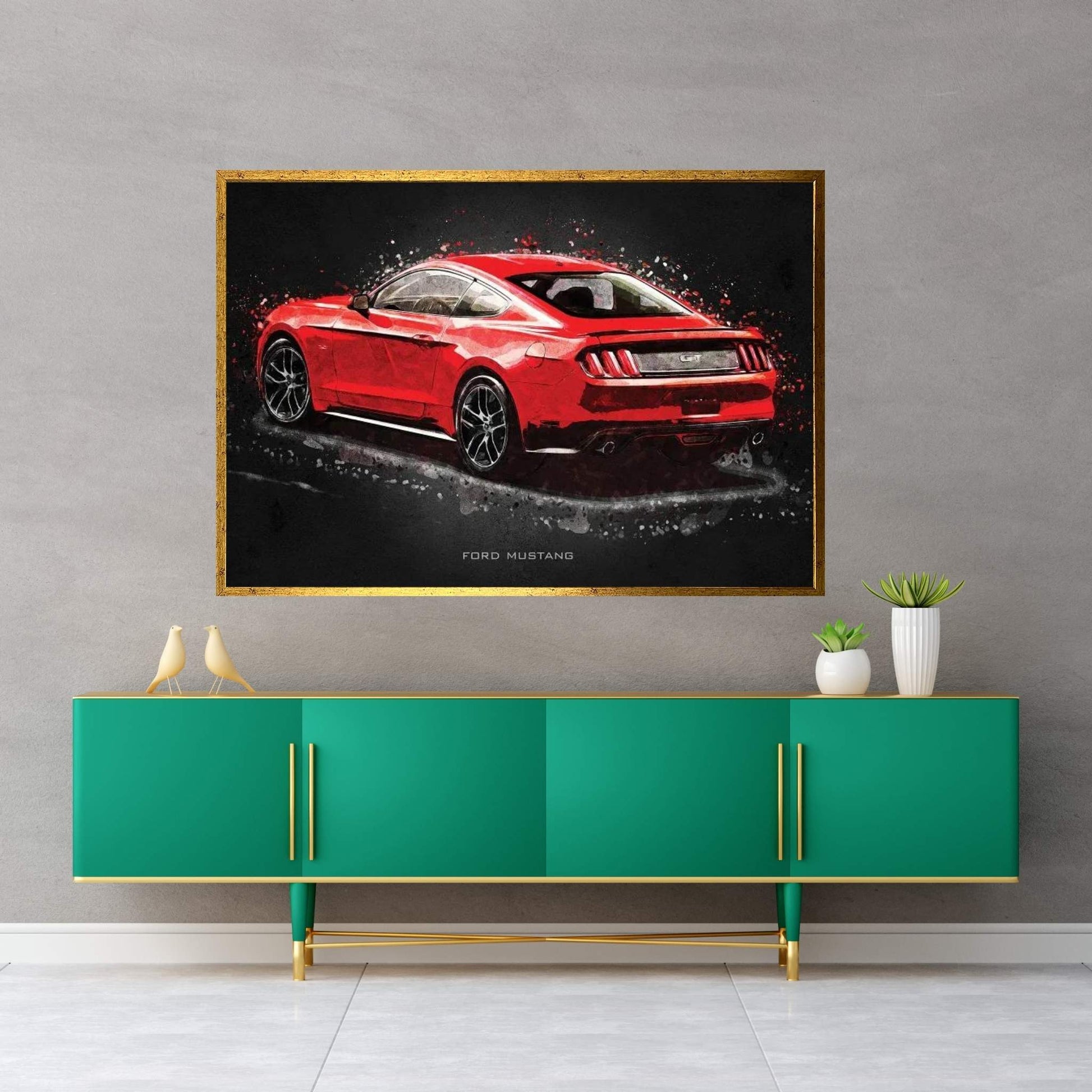 Ford Mustang Acrylic Canvas Wall Art - Y Canvas